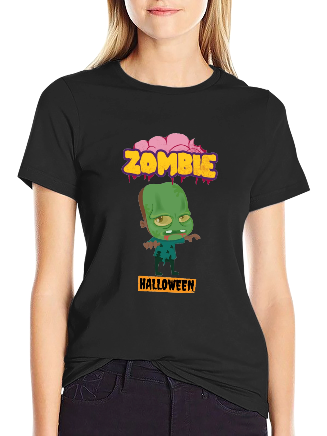 Zombie Halloween Graphic T-Shirt