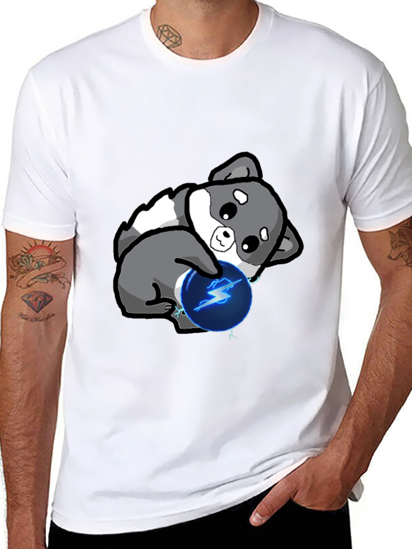Cute Doge with Lightning Ball T-Shirt