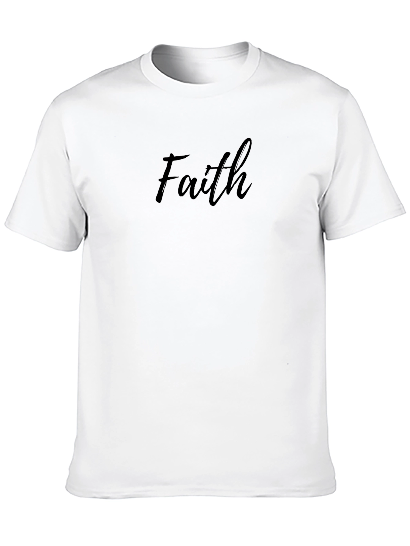 Faith Script Black T-Shirt - Inspirational Tee
