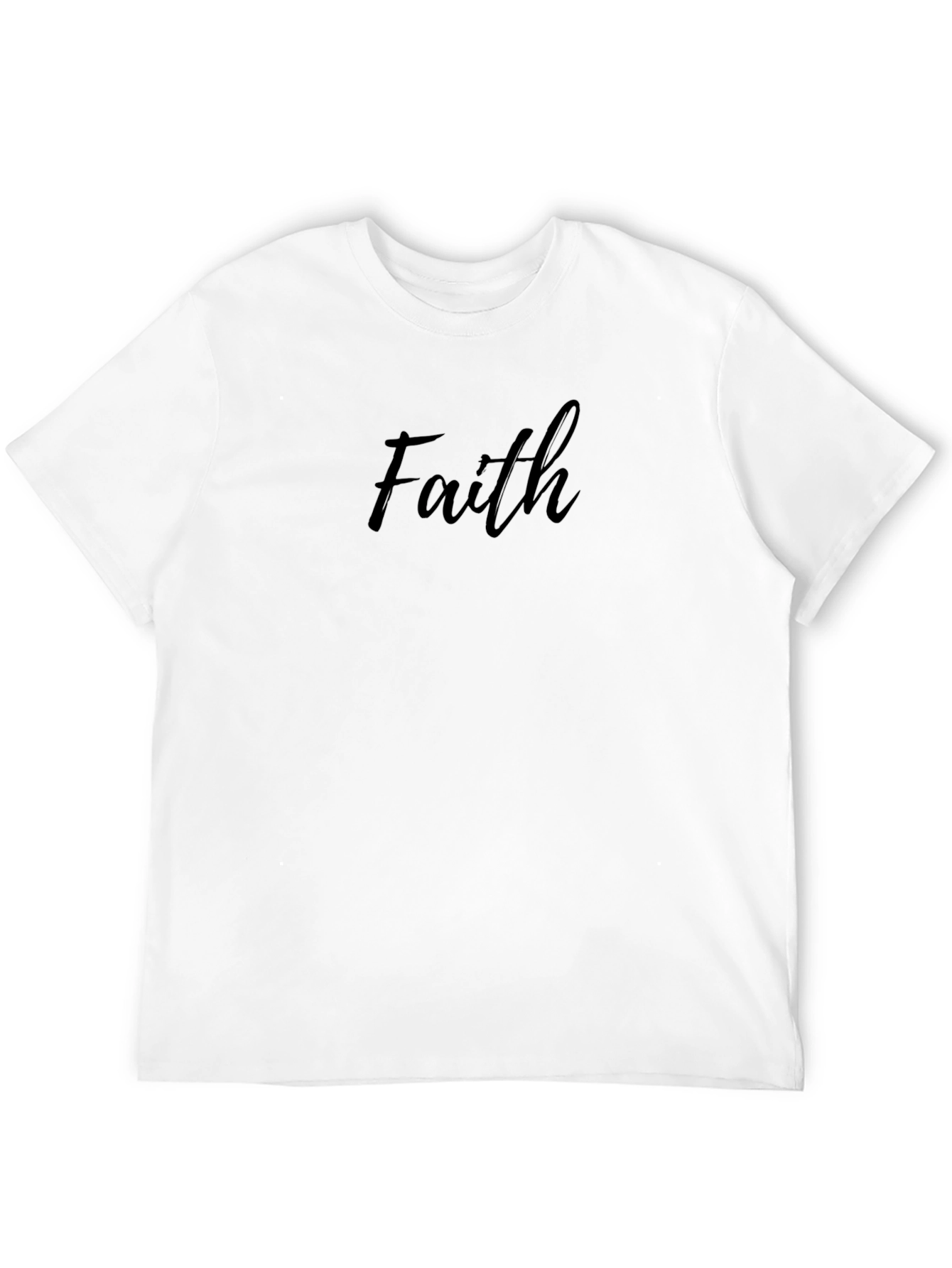 Faith Script Black T-Shirt - Inspirational Tee