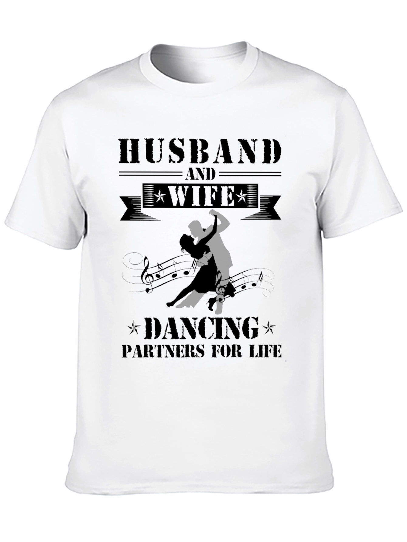 Husband & Wife Dancing Partners Black T-Shirt