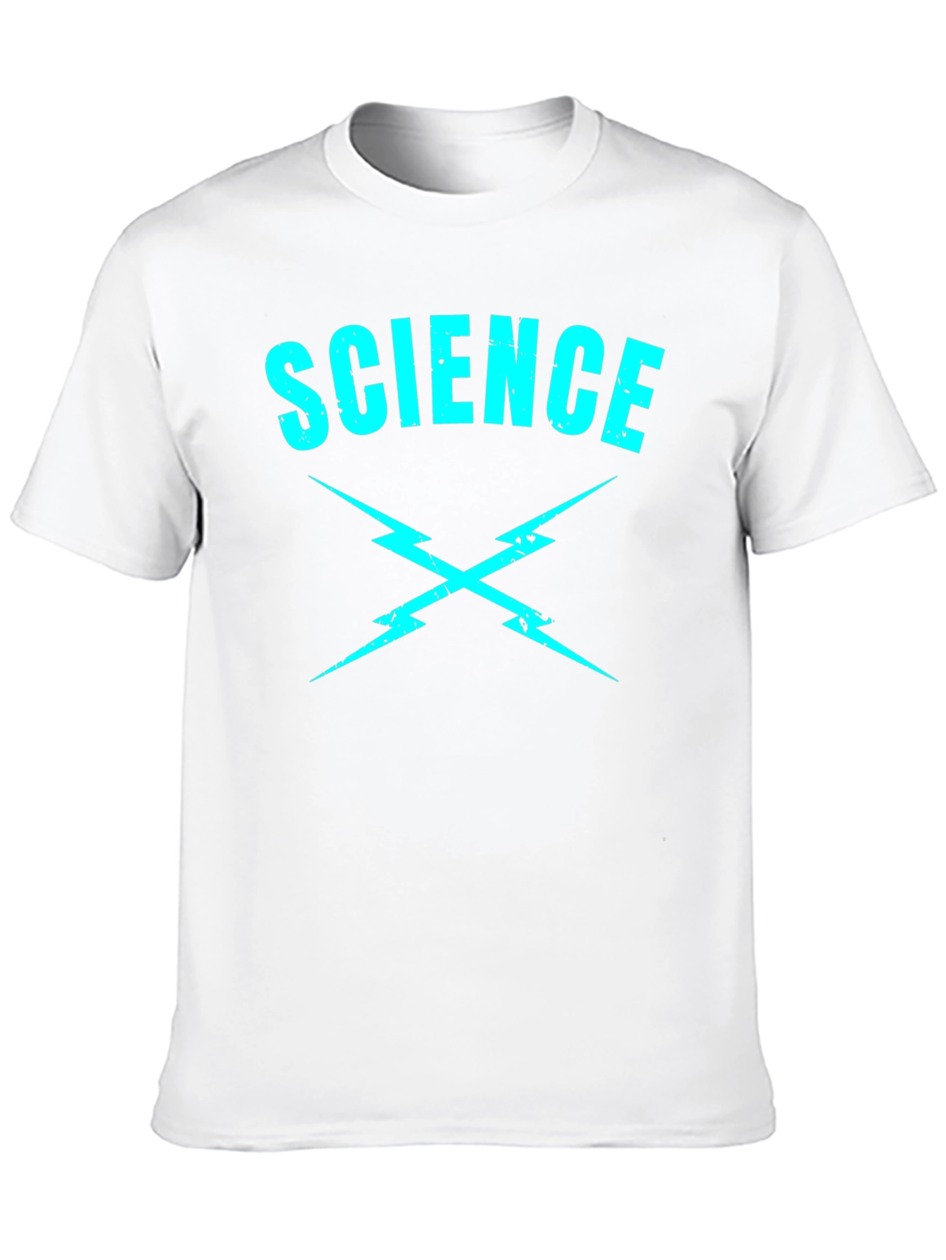 Science T-Shirt - Crossed Lightning Bolts - Black
