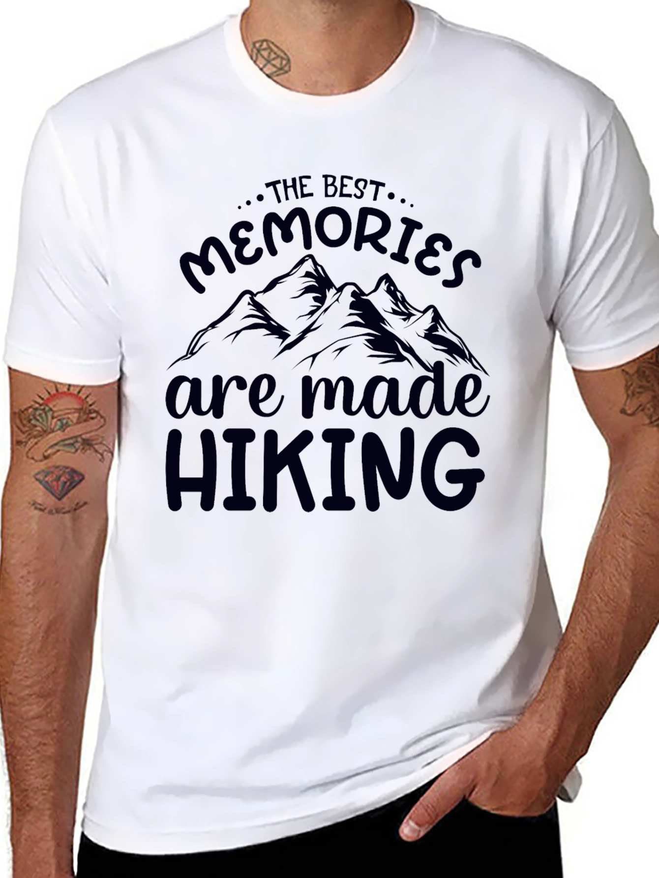 Hiking Memories T-Shirt - Mountain Design