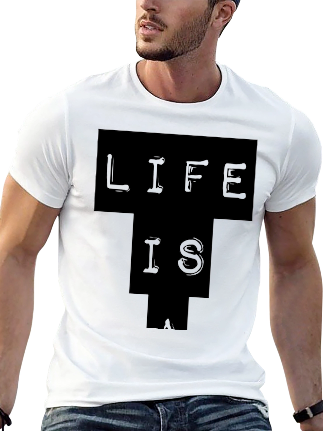 Life Is T-Shirt - Black Graphic Tee