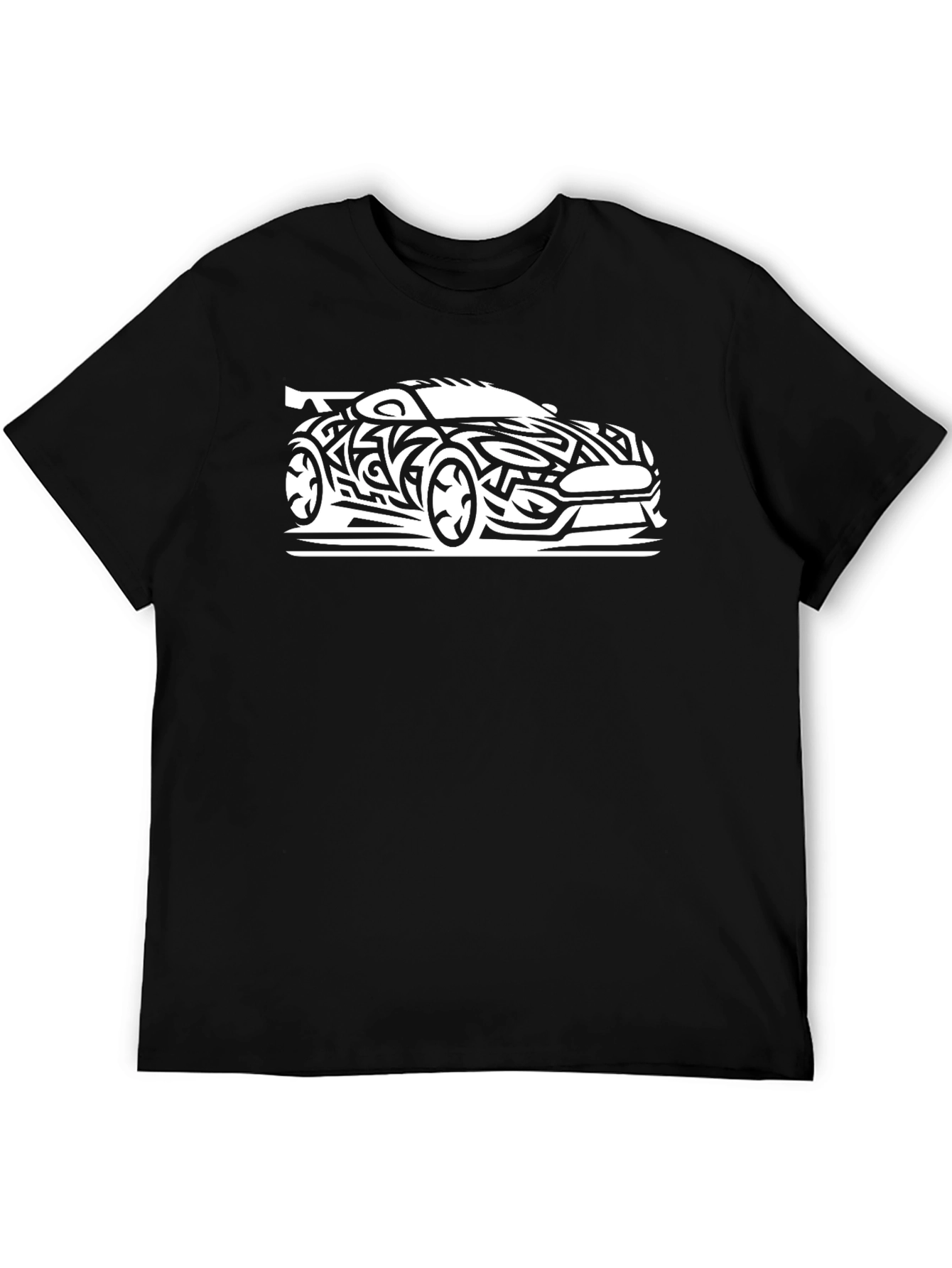 Tribal Car Graphic Black T-Shirt
