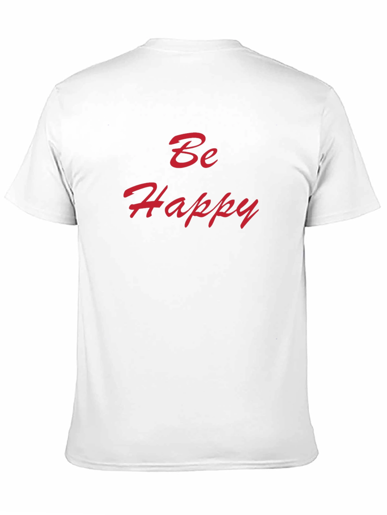 Be Happy Black Cotton Tee - Stylish Graphic T-Shirt