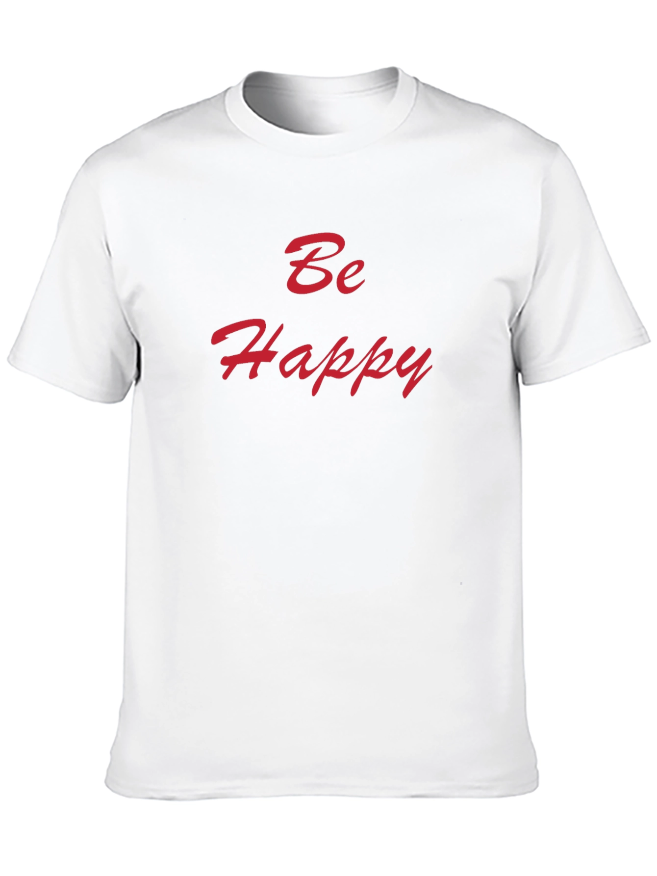 Be Happy Black Cotton Tee - Stylish Graphic T-Shirt