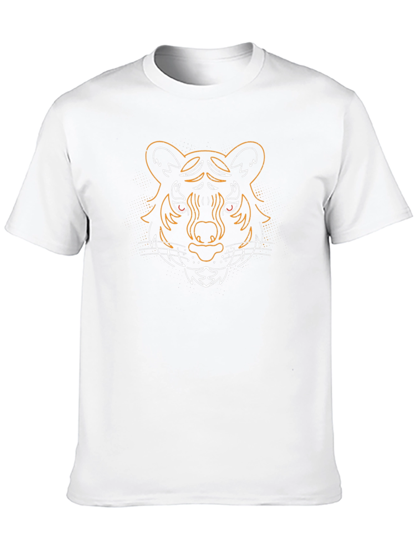 Tiger Outline Graphic Black T-Shirt
