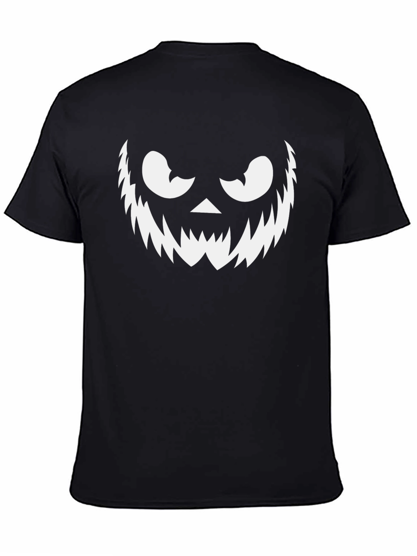 Mens Halloween T-Shirt with Spooky Pumpkin Face Graphic