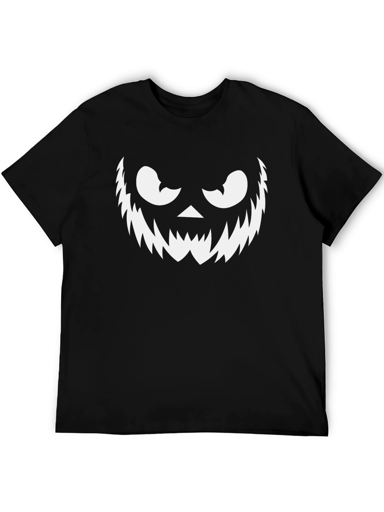 Mens Halloween T-Shirt with Spooky Pumpkin Face Graphic