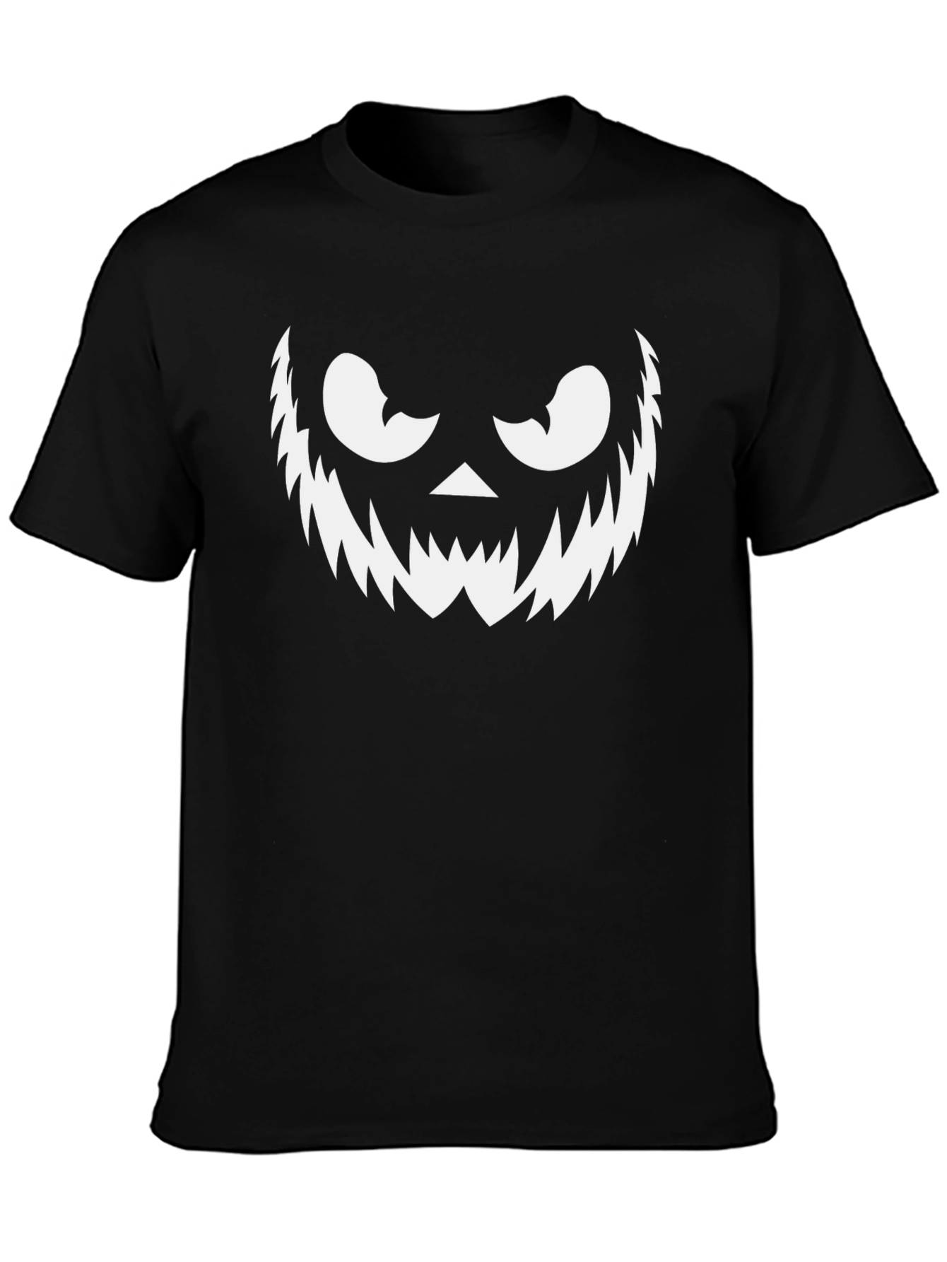 Mens Halloween T-Shirt with Spooky Pumpkin Face Graphic