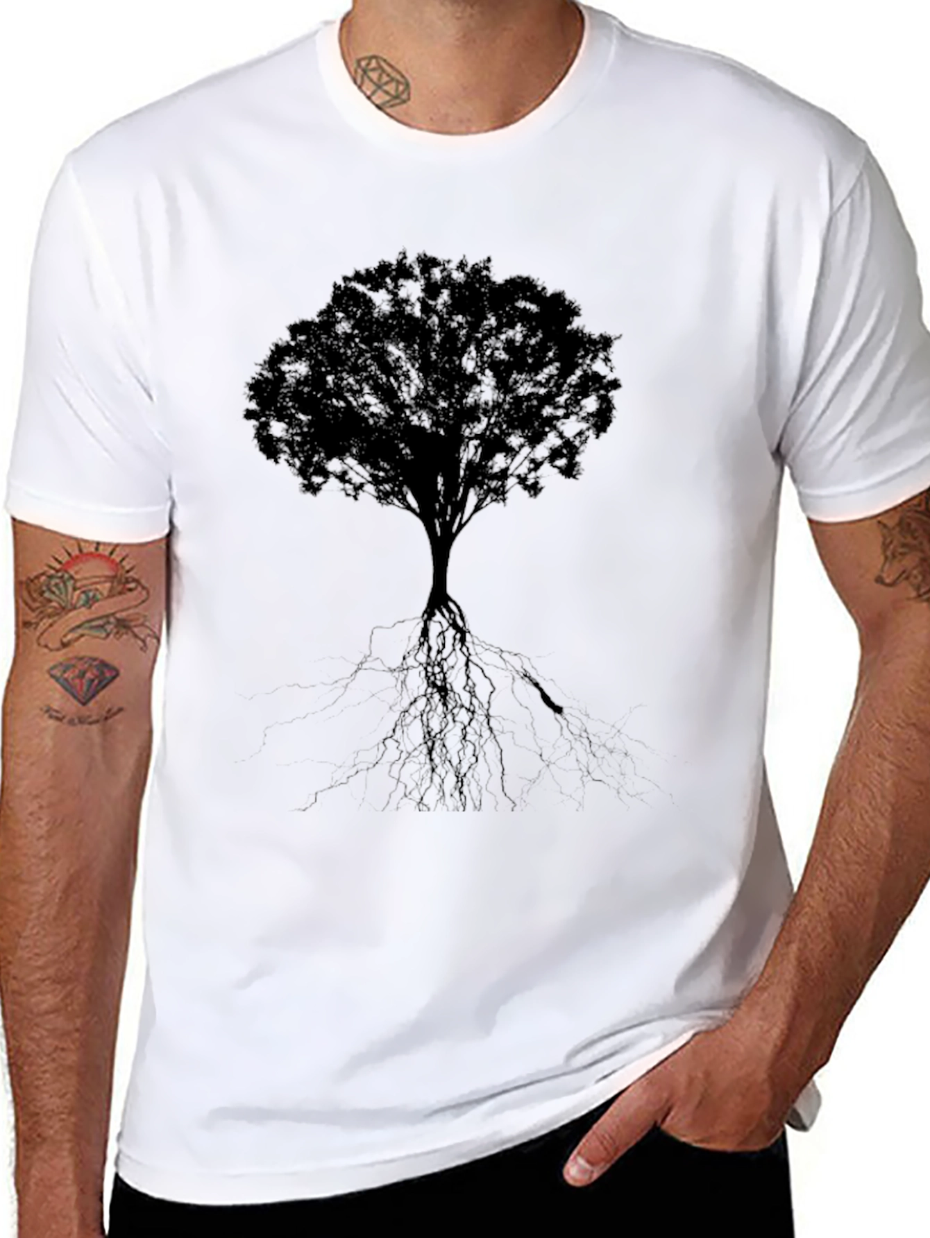Tree Graphic Black T-Shirt