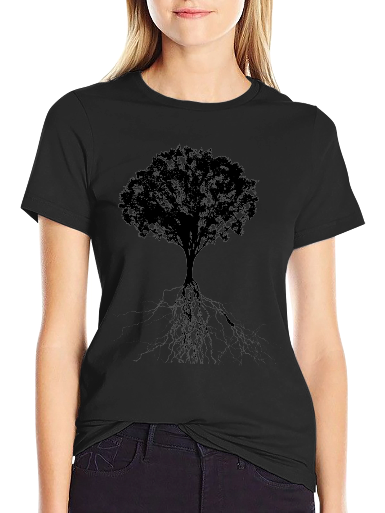 Tree Graphic Black T-Shirt