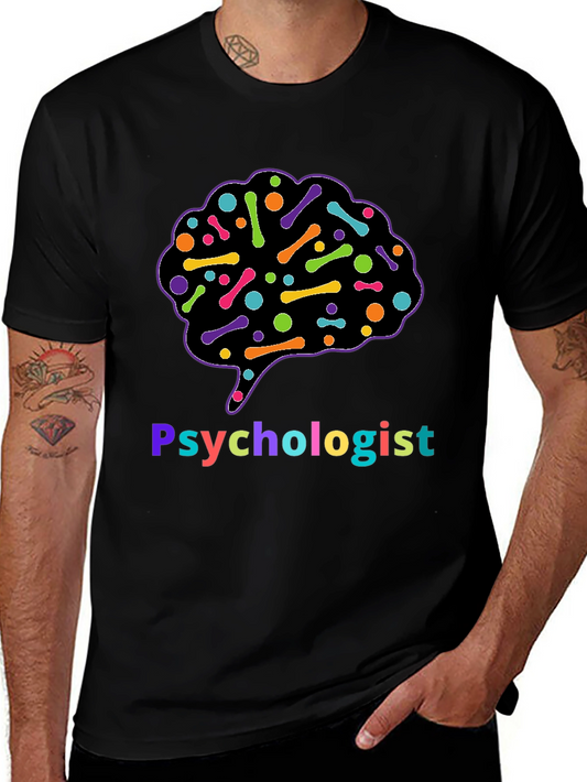 Psychologist Brain Tee - Colorful and Fun