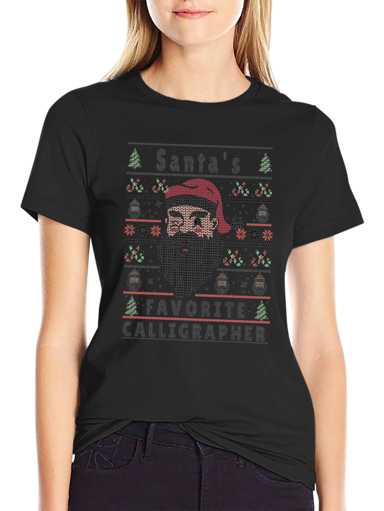 Santas Favorite Calligrapher Graphic Tee