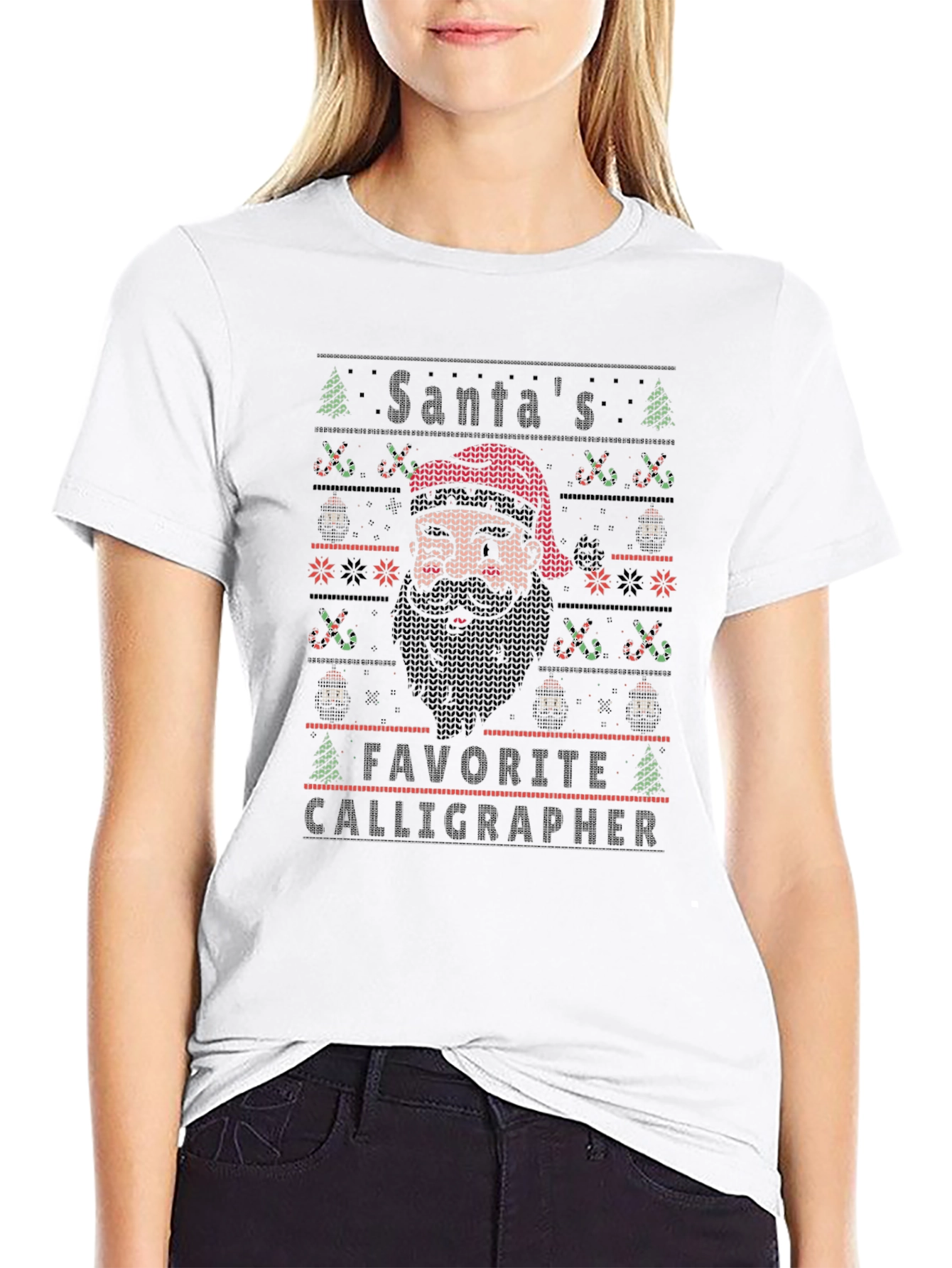 Santas Favorite Calligrapher Graphic Tee