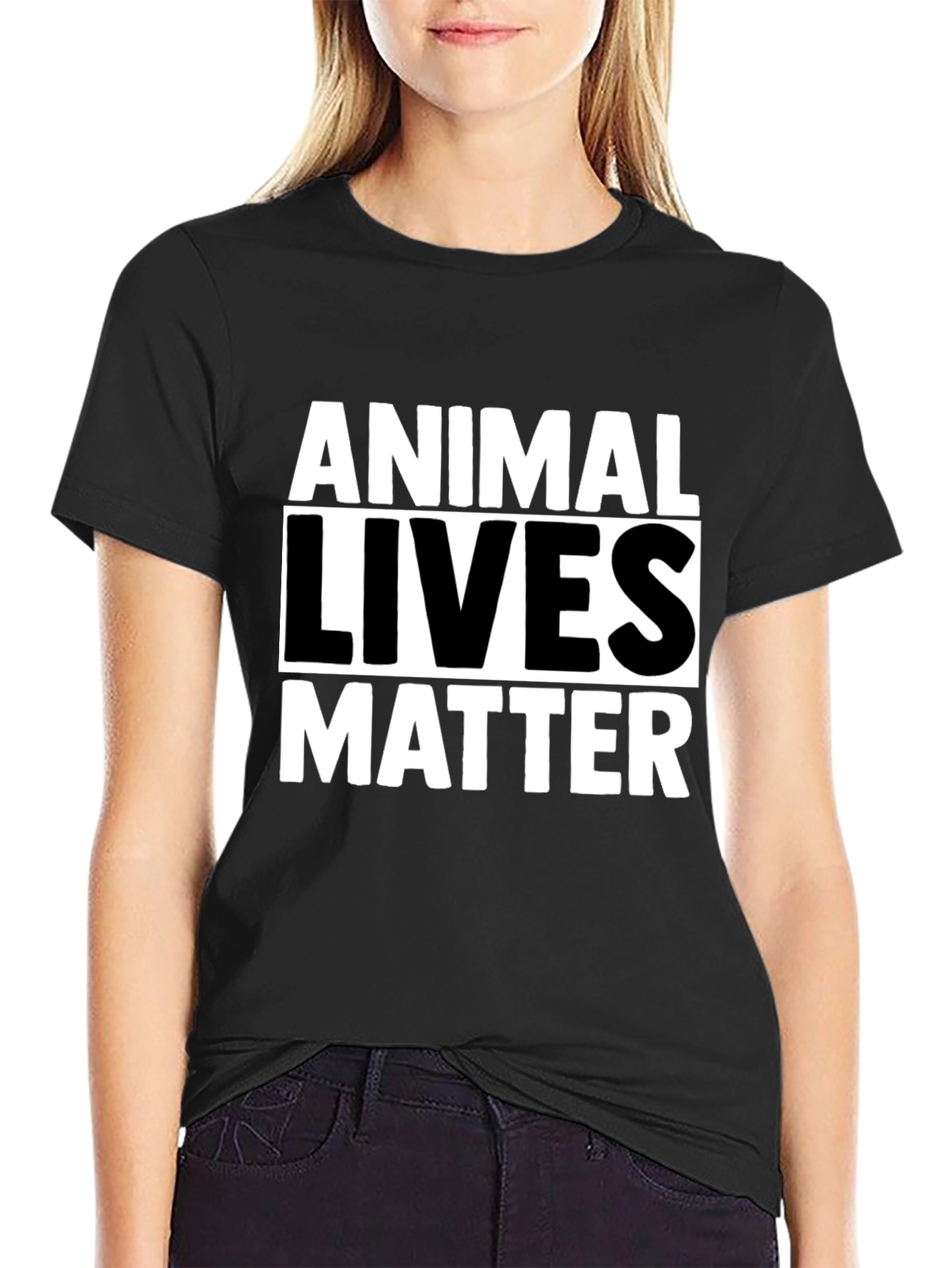 Animal Lives Matter Black Graphic Tee