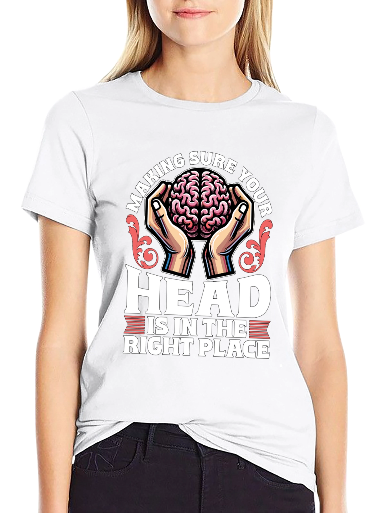 Brain in Hands Graphic Tee - Right Place