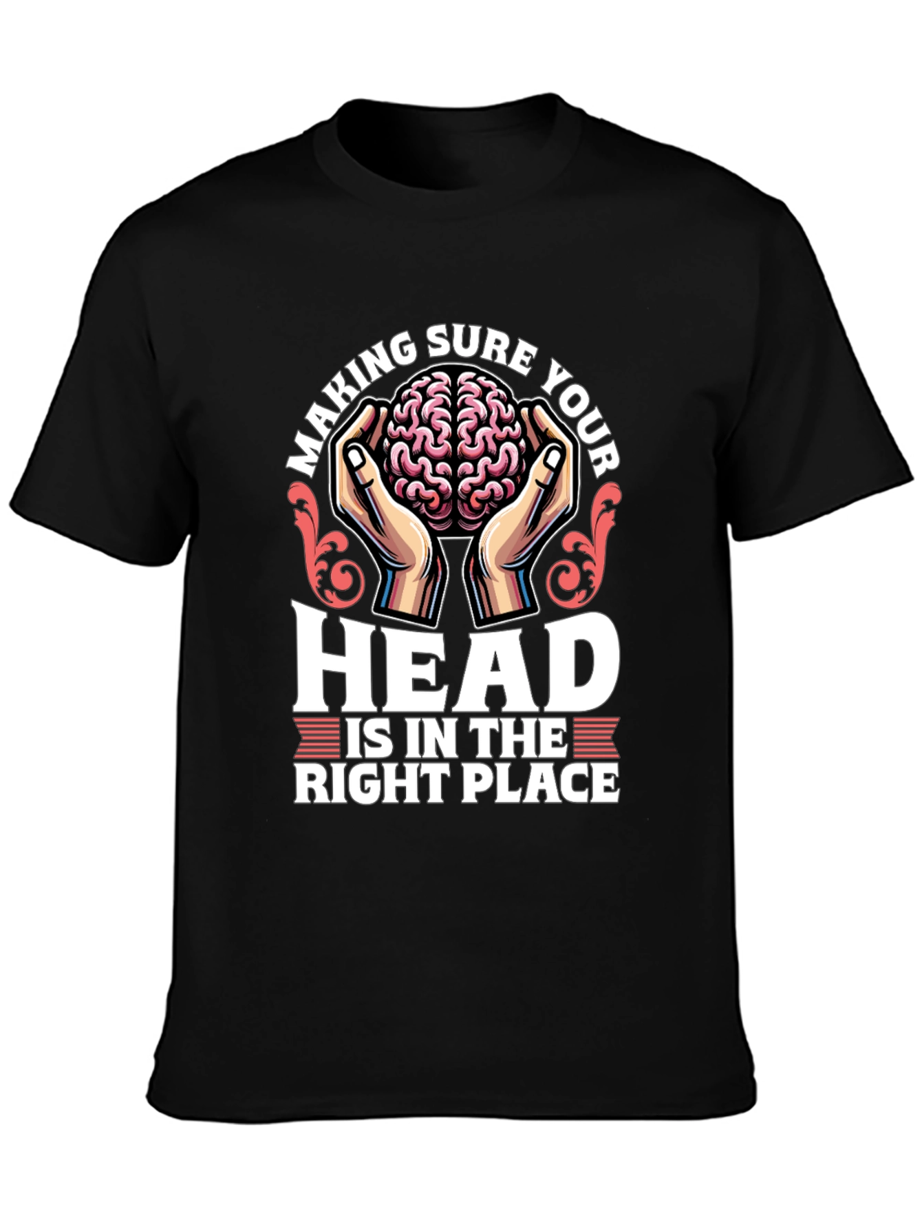 Brain in Hands Graphic Tee - Right Place
