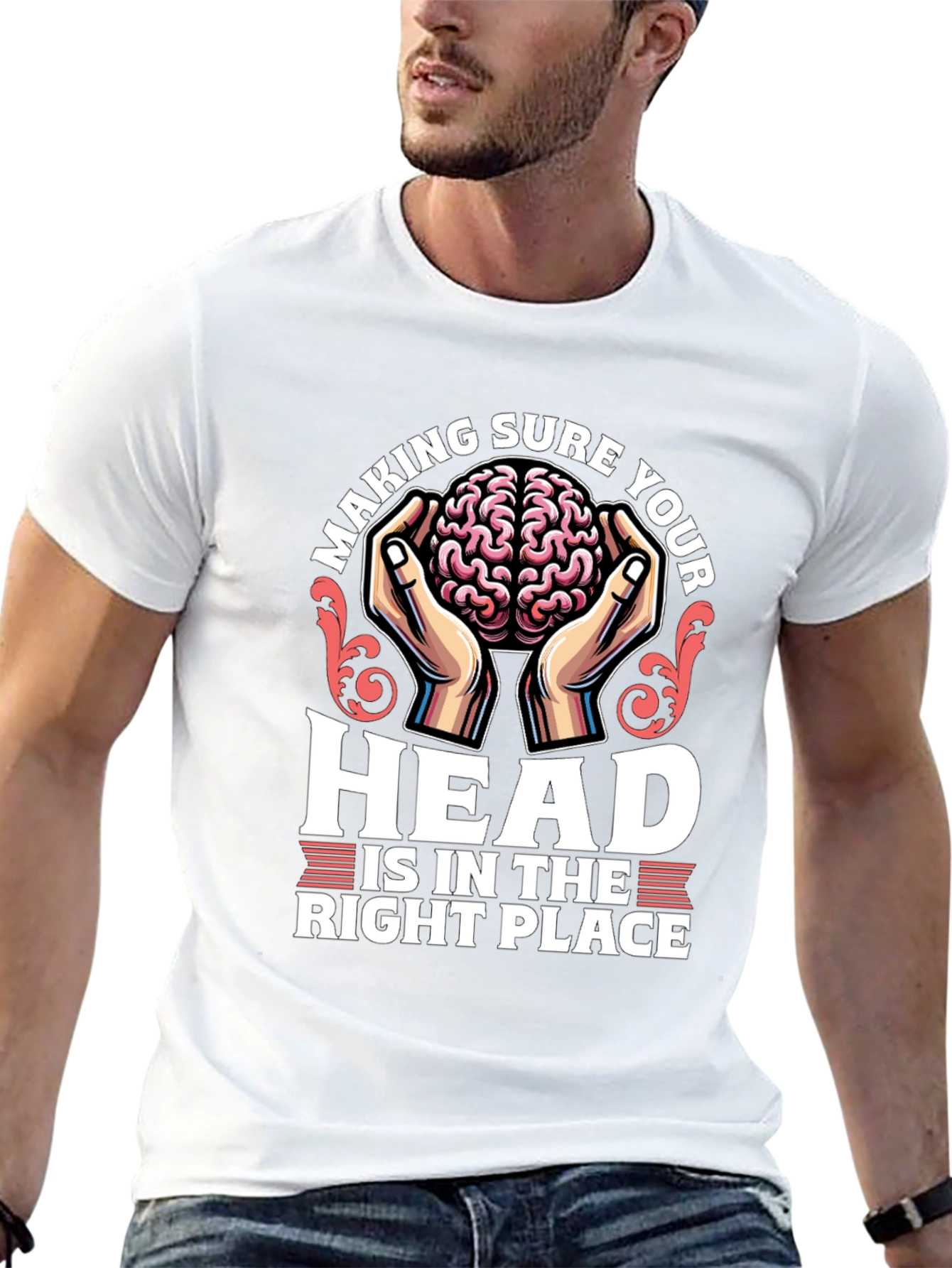 Brain in Hands Graphic Tee - Right Place