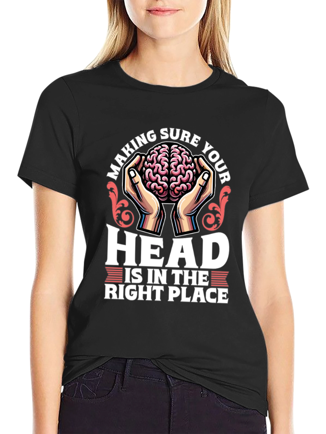 Brain in Hands Graphic Tee - Right Place