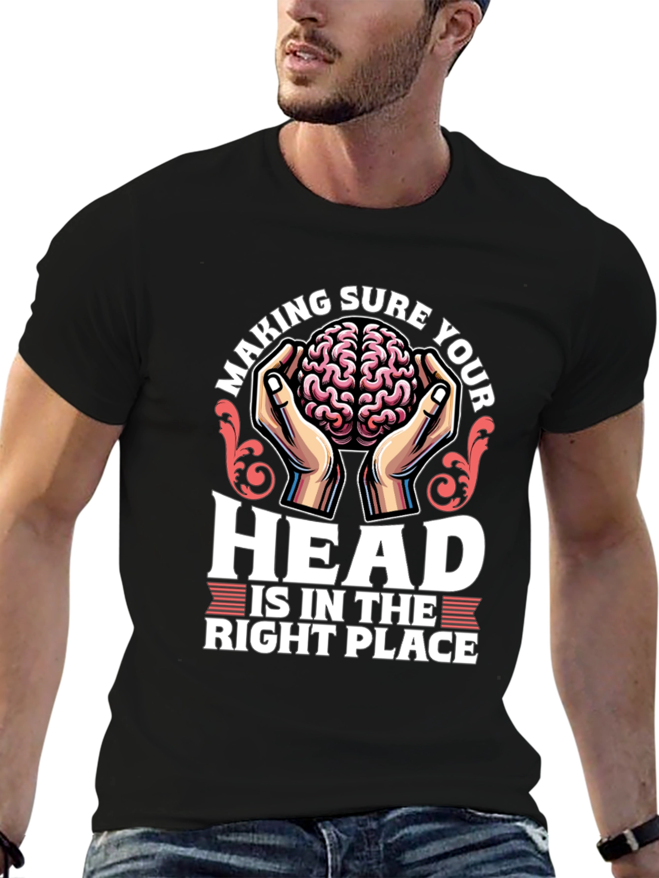Brain in Hands Graphic Tee - Right Place