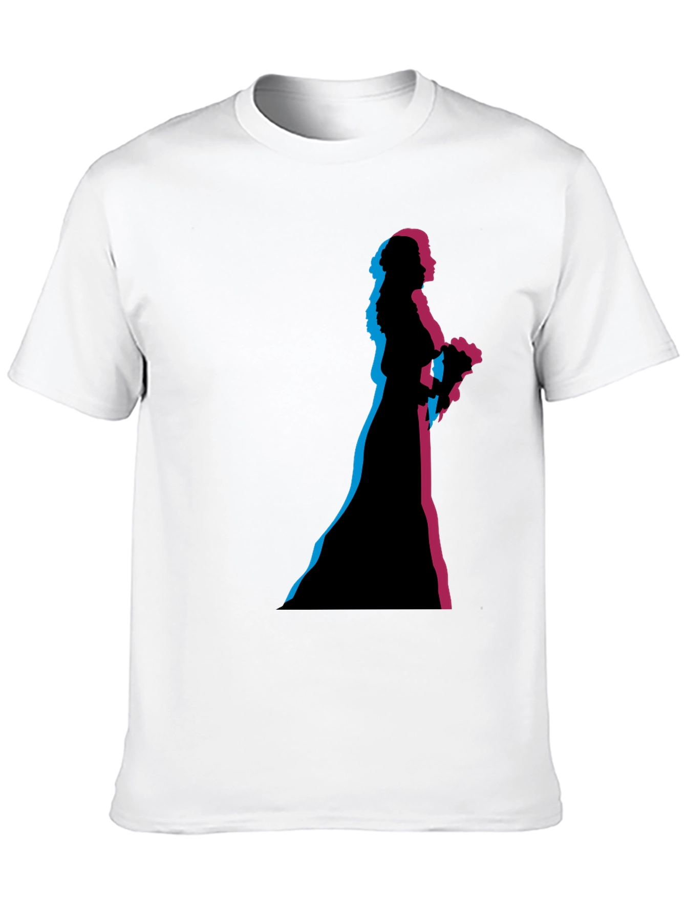 Bride Silhouette Graphic Black T-Shirt