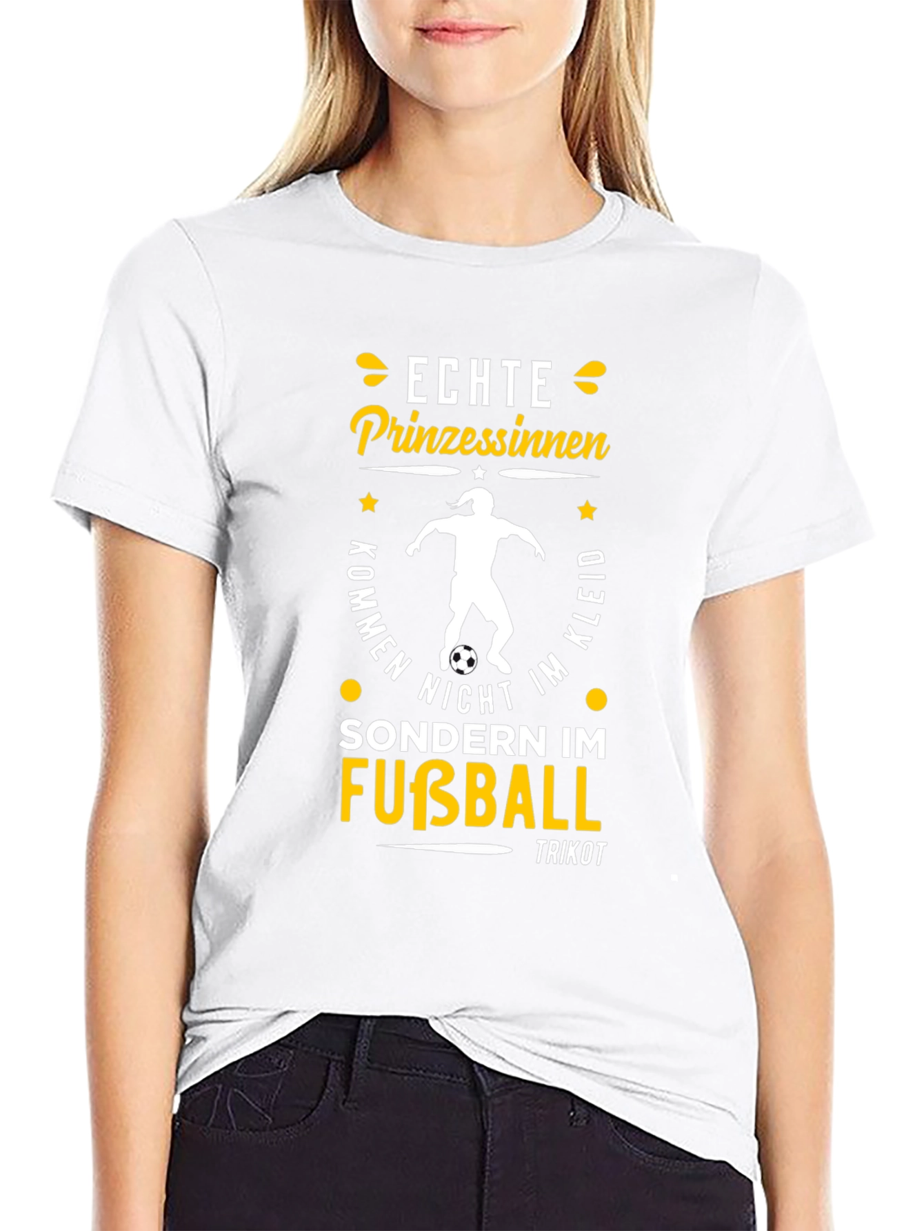 Echte Prinzessinnen Fußball T-Shirt