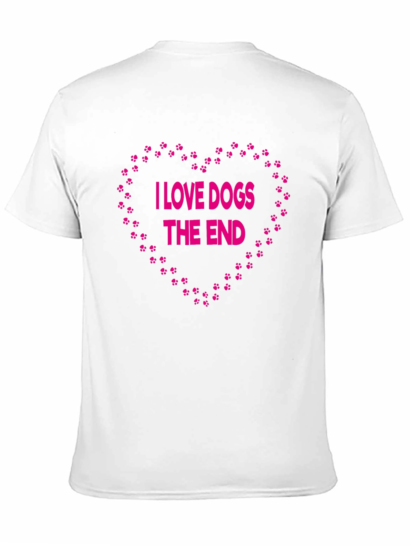 I Love Dogs T-Shirt Paw Print Heart Design