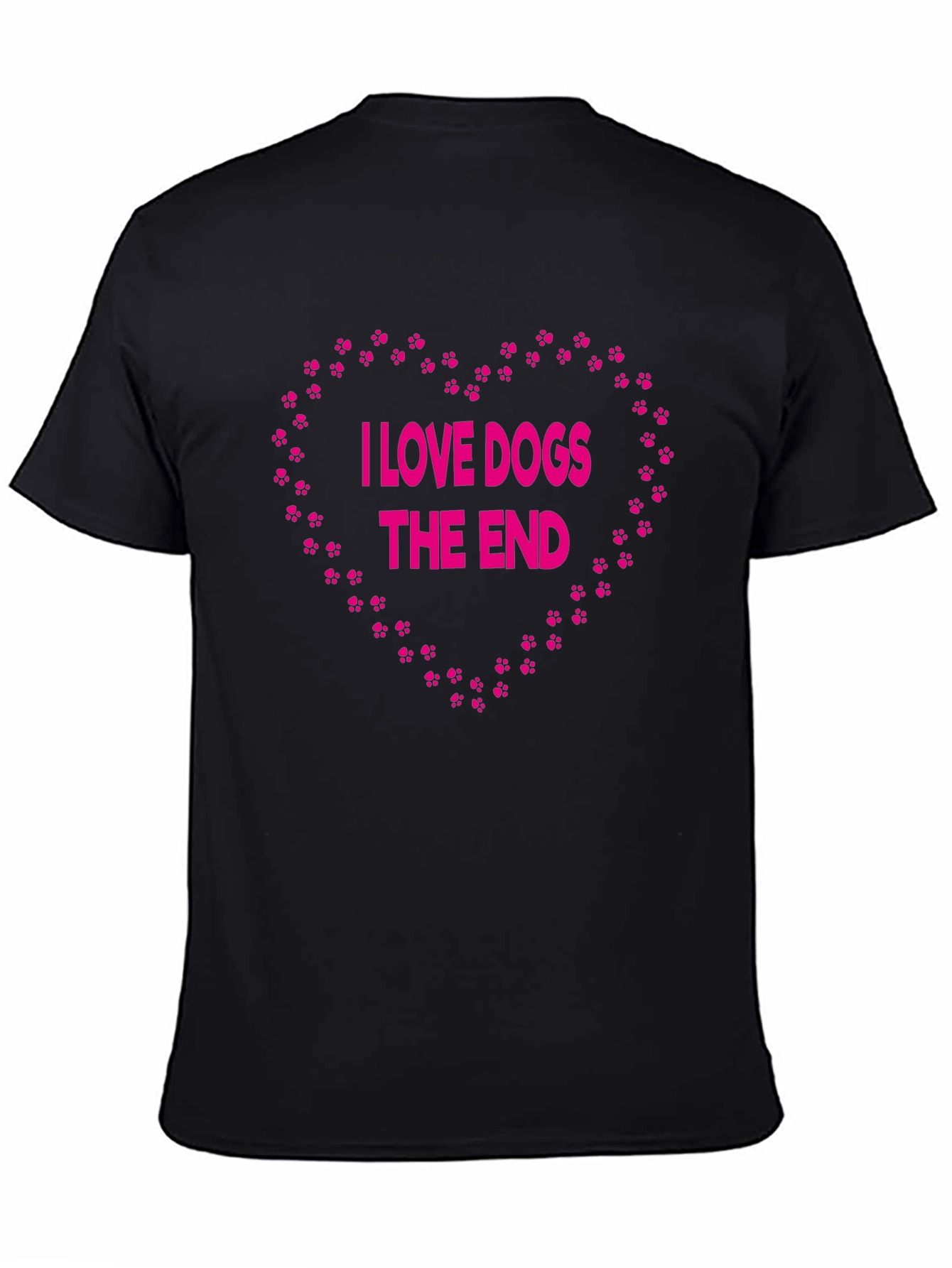 I Love Dogs T-Shirt Paw Print Heart Design