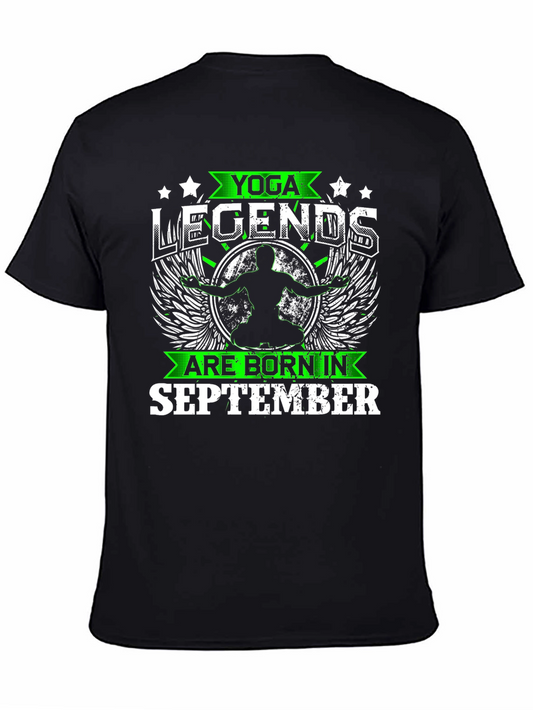 Yoga Legends Born in September Black T-Shirt