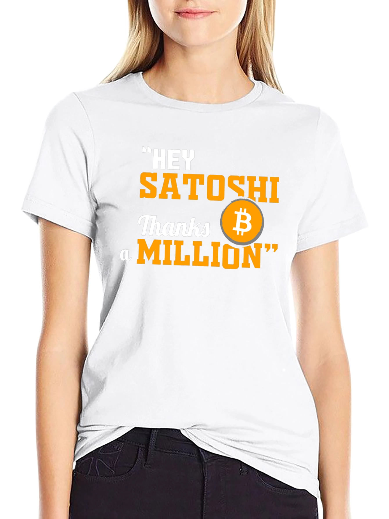 Bitcoin Hey Satoshi Graphic T-Shirt