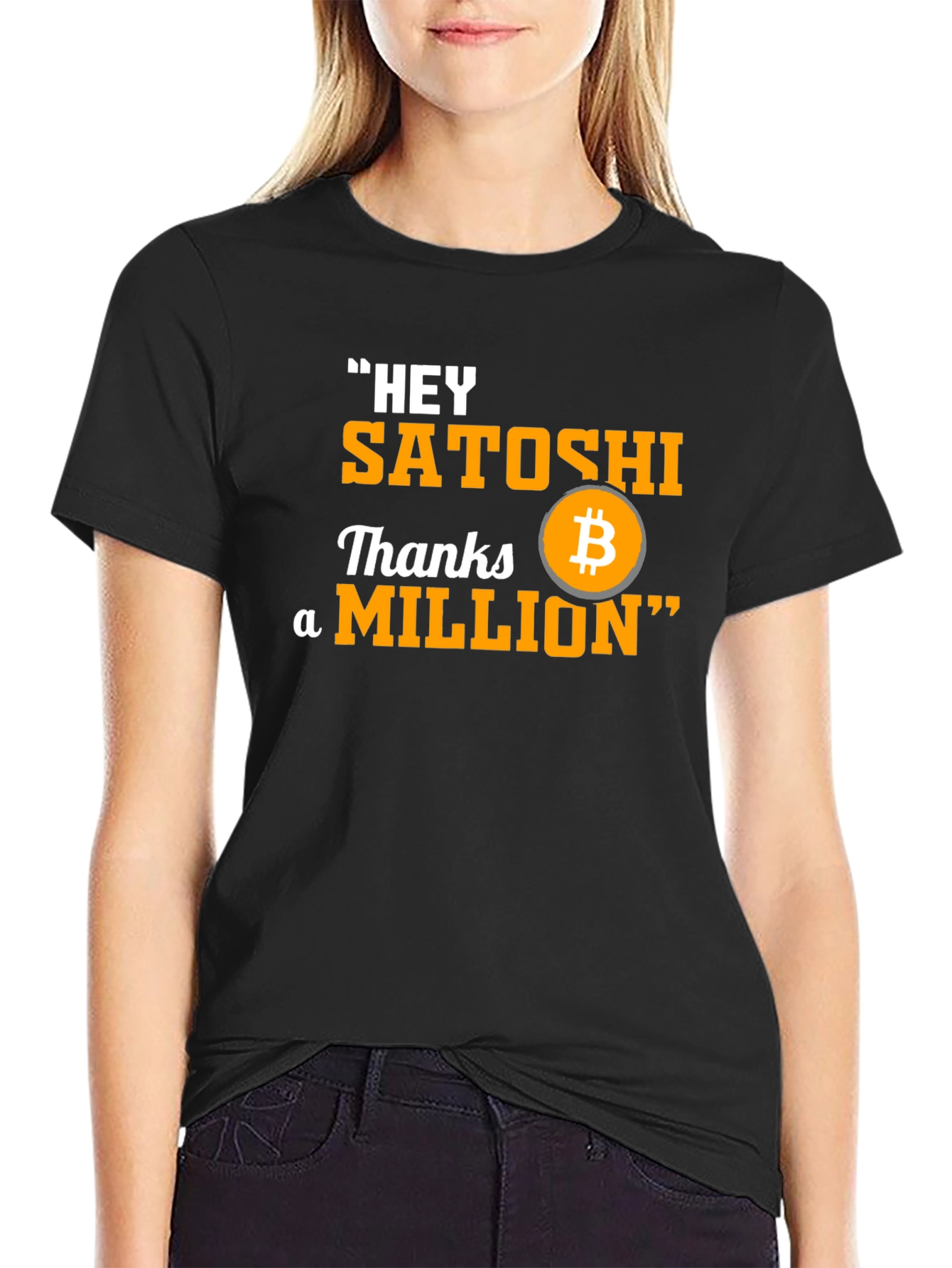 Bitcoin Hey Satoshi Graphic T-Shirt