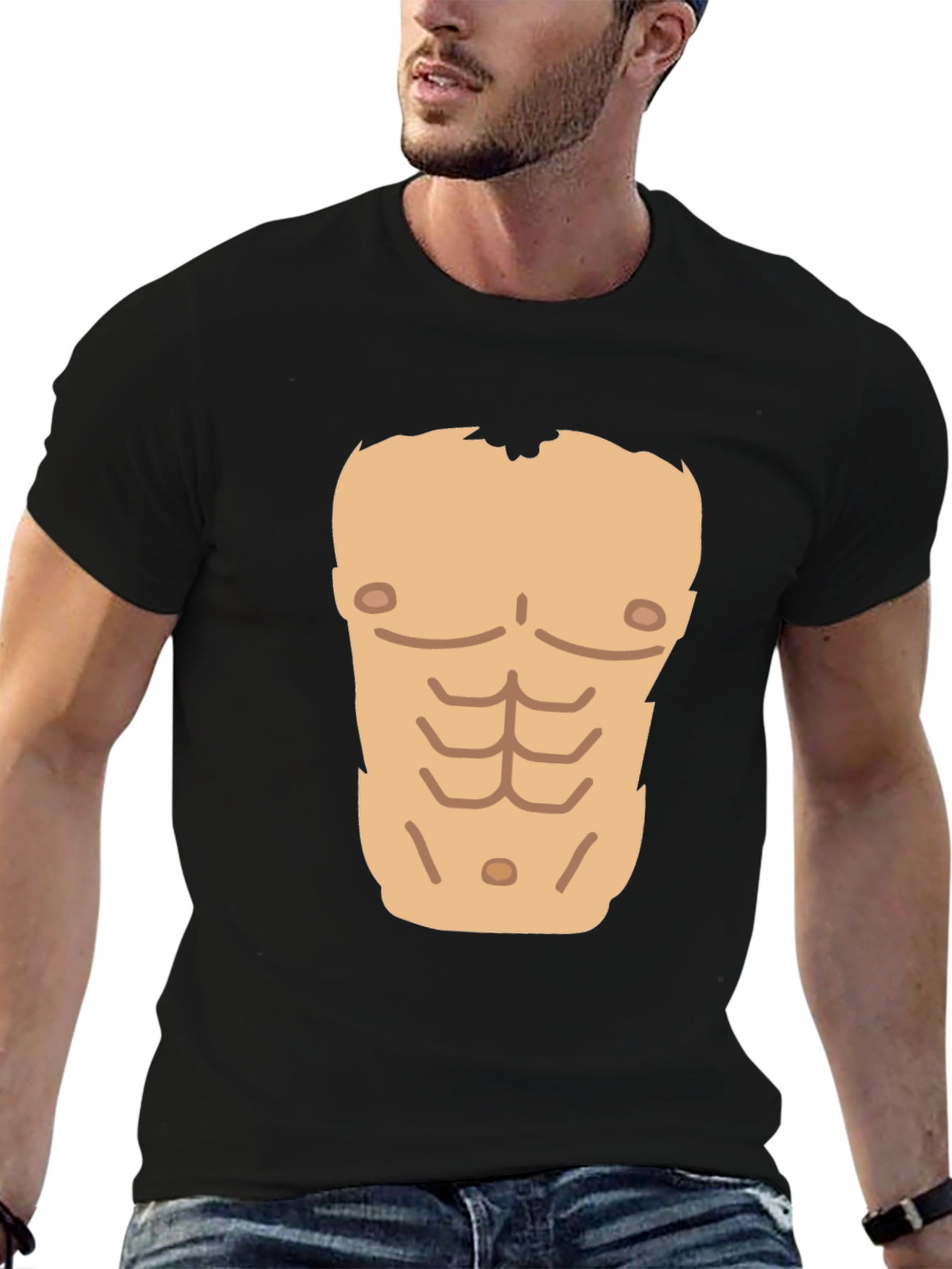 Funny Six Pack Abs T-Shirt - Novelty Graphic Tee