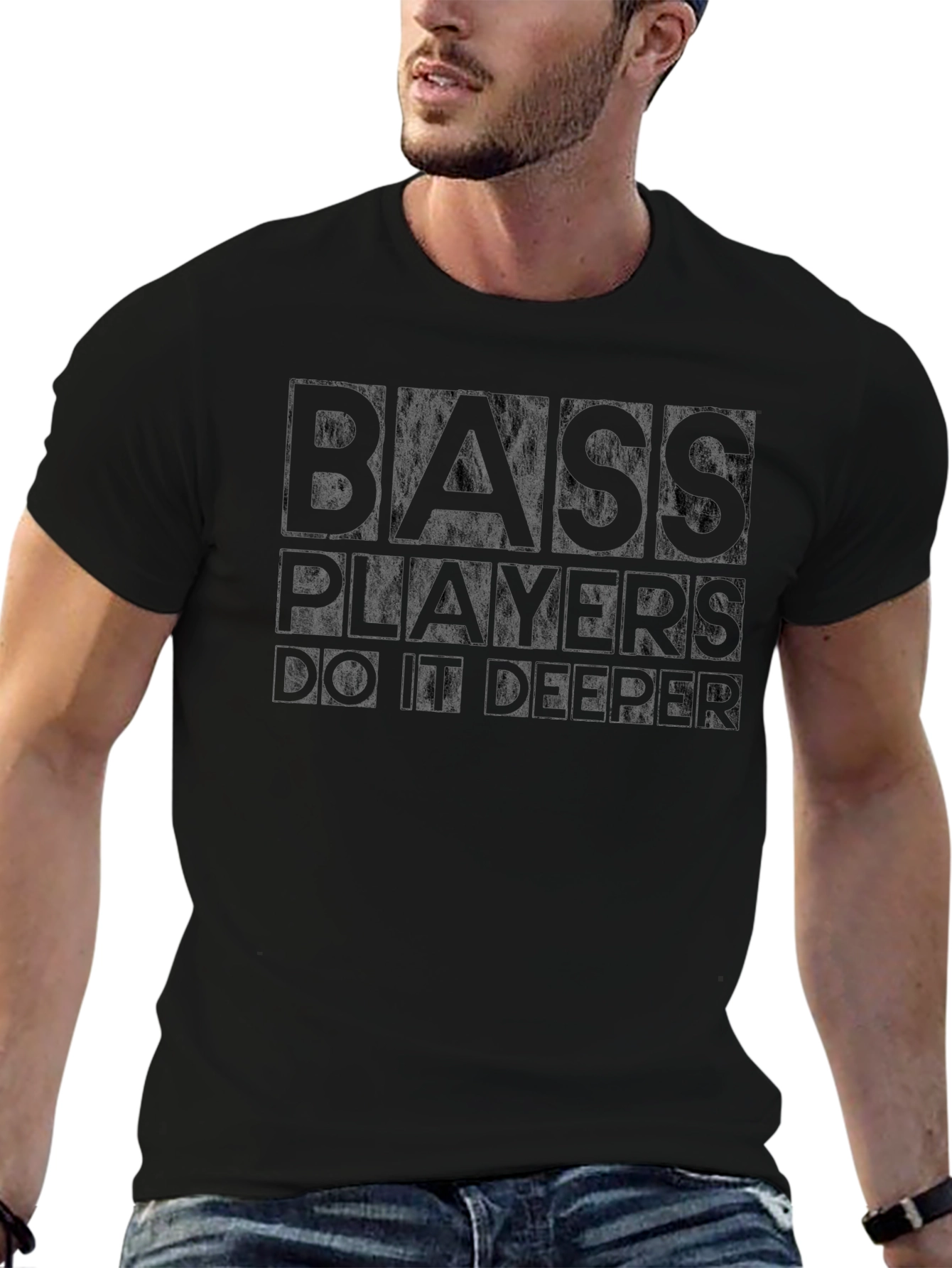 Bass Players Do It Deeper T-Shirt - Black