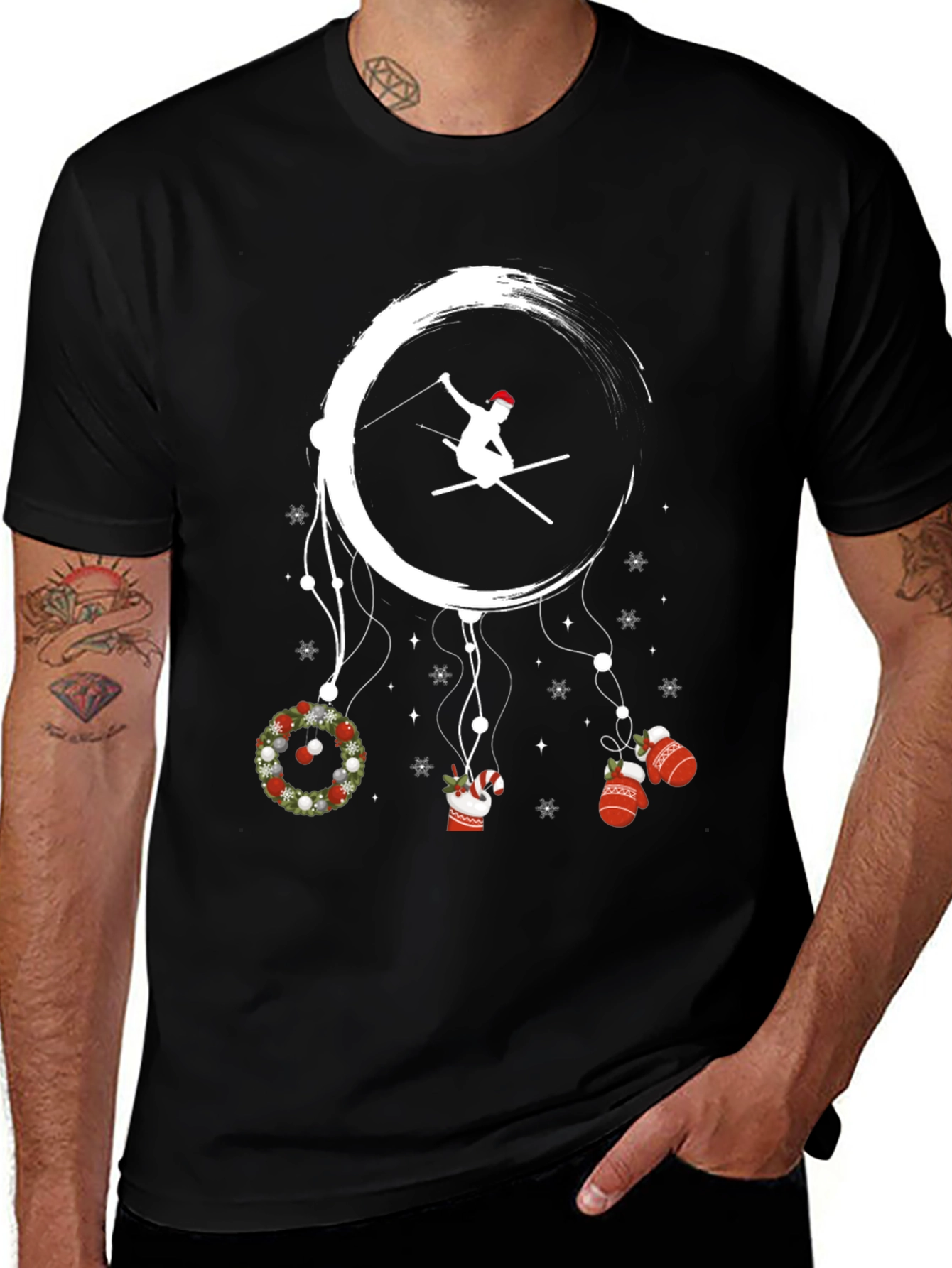 Festive Skiing Dreamcatcher T-Shirt