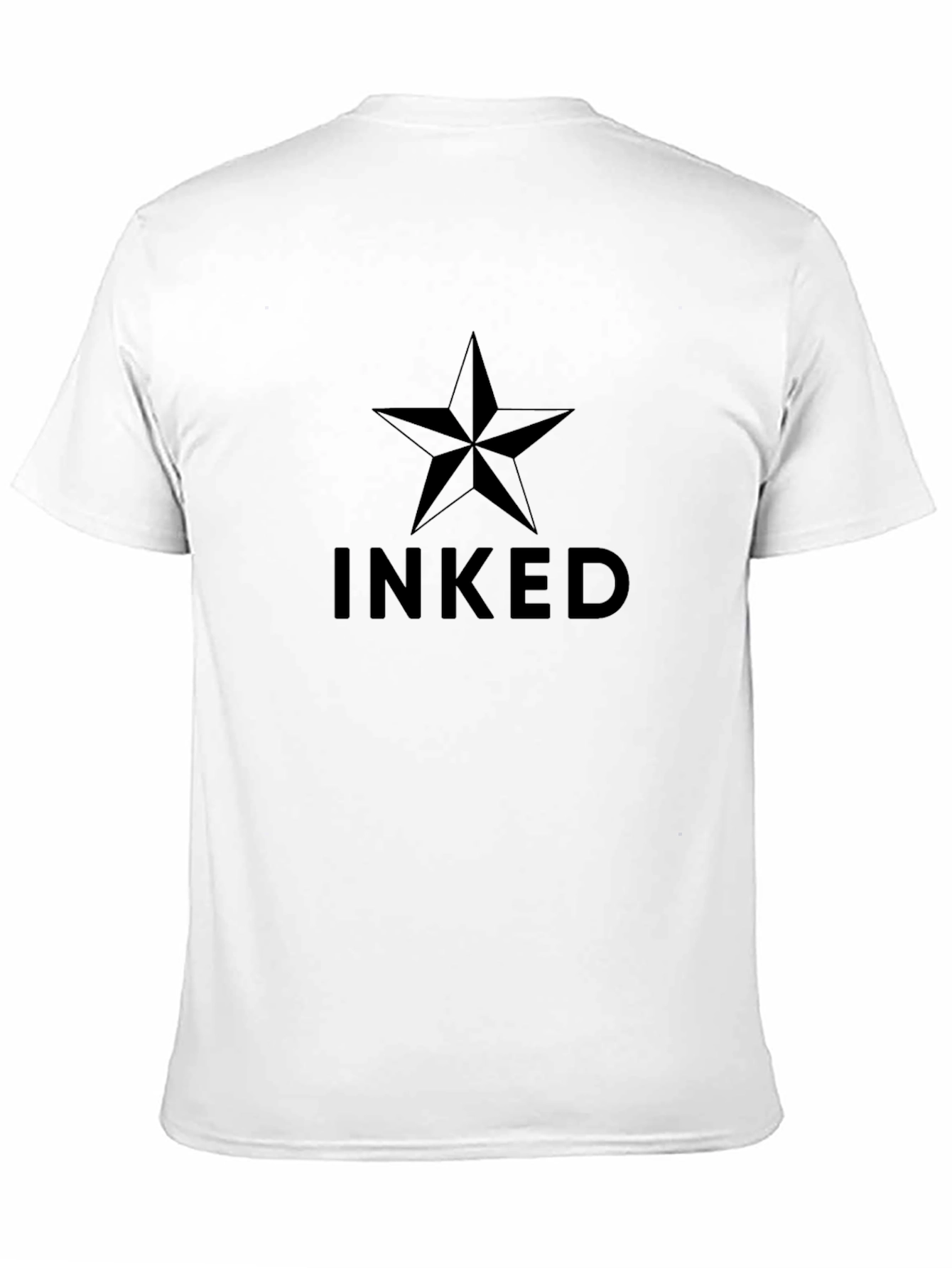 Inked Star Graphic Tee - Black Casual T-Shirt