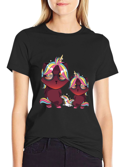Cool Cat Unicorn Graphic Tee