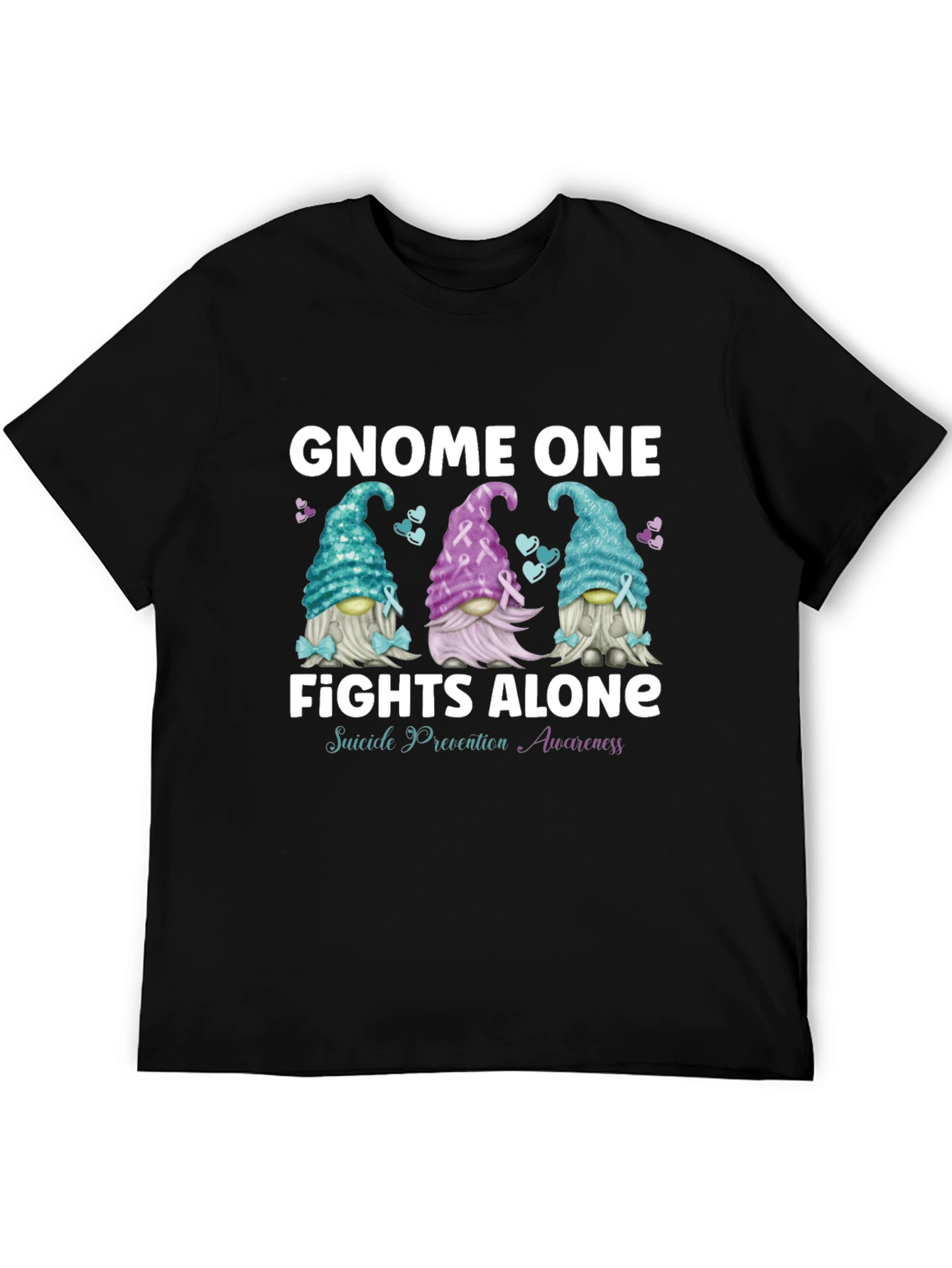 Gnome One Fights Alone Suicide Prevention Awareness T-Shirt