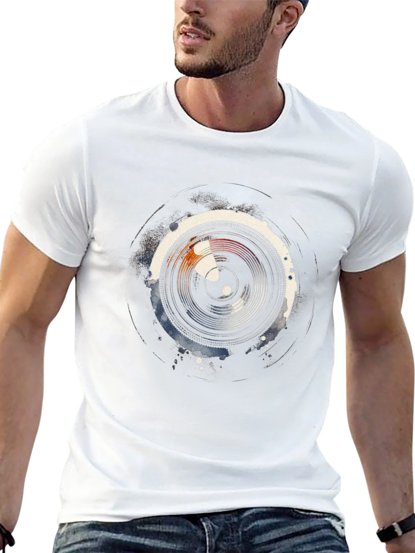 Lens Graphic Mens Black Tee - Photographer Style
