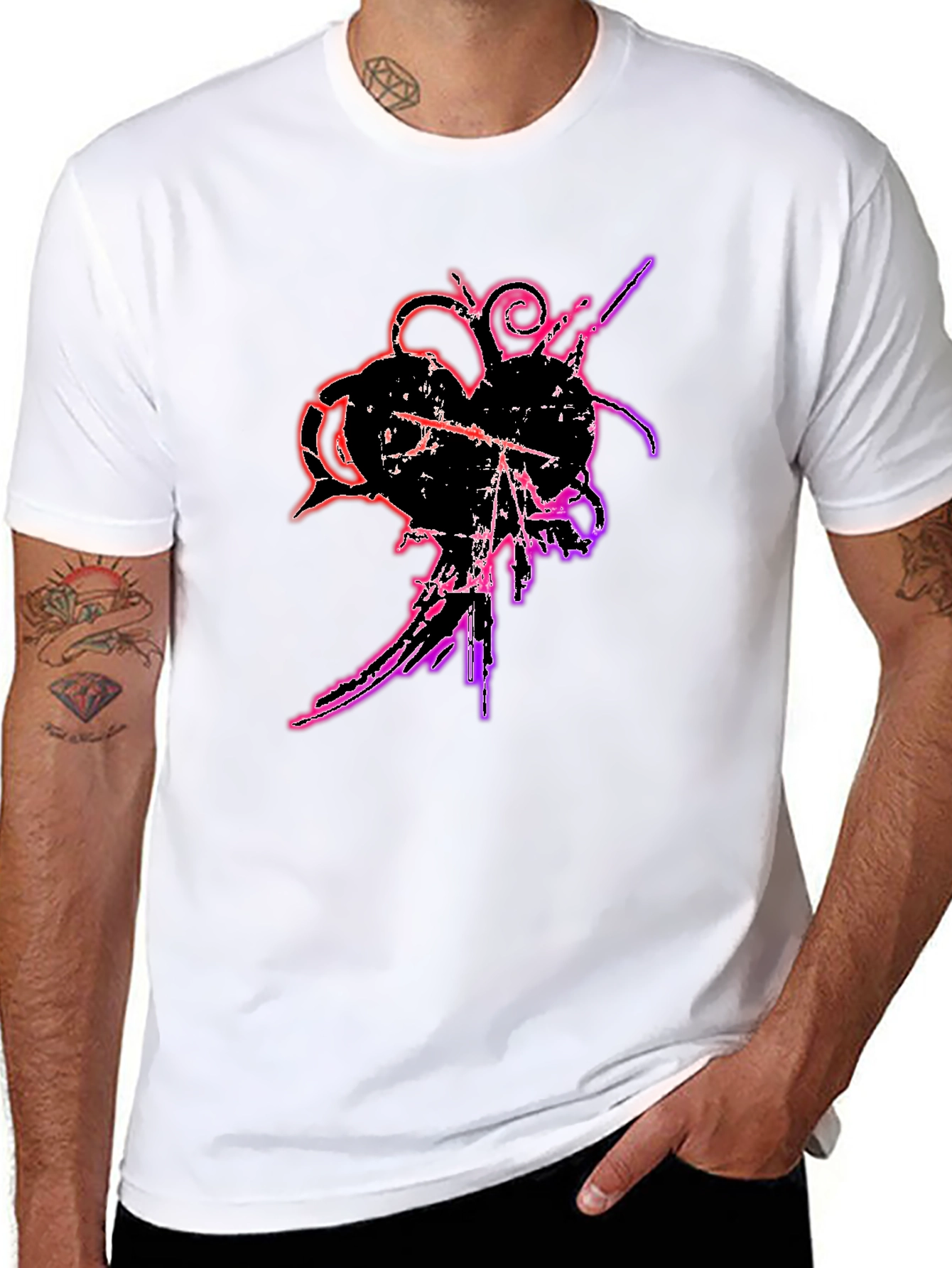 Grunge Heart T-Shirt - Edgy Graphic Tee
