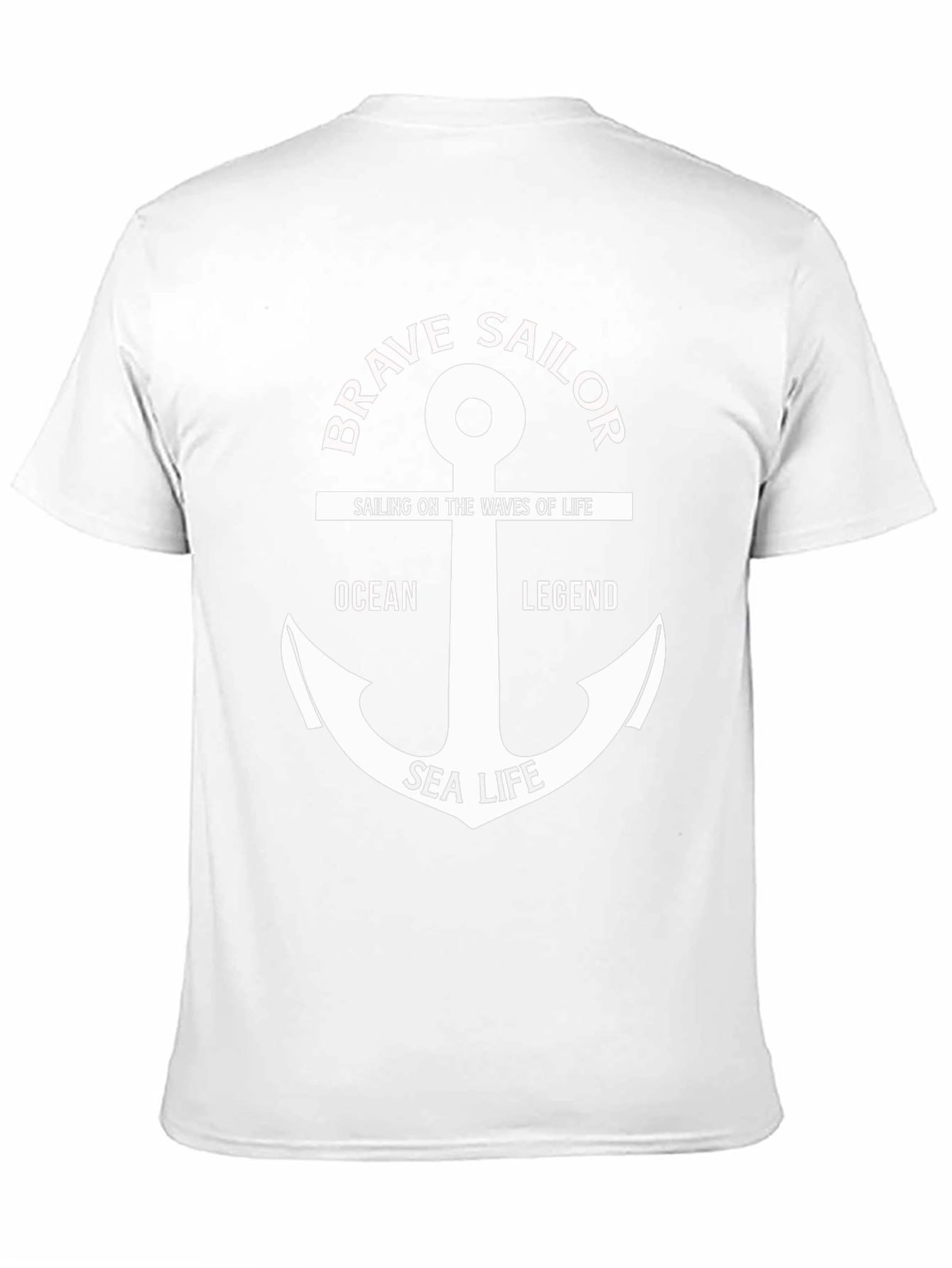Brave Sailor Anchor Graphic Print T-Shirt