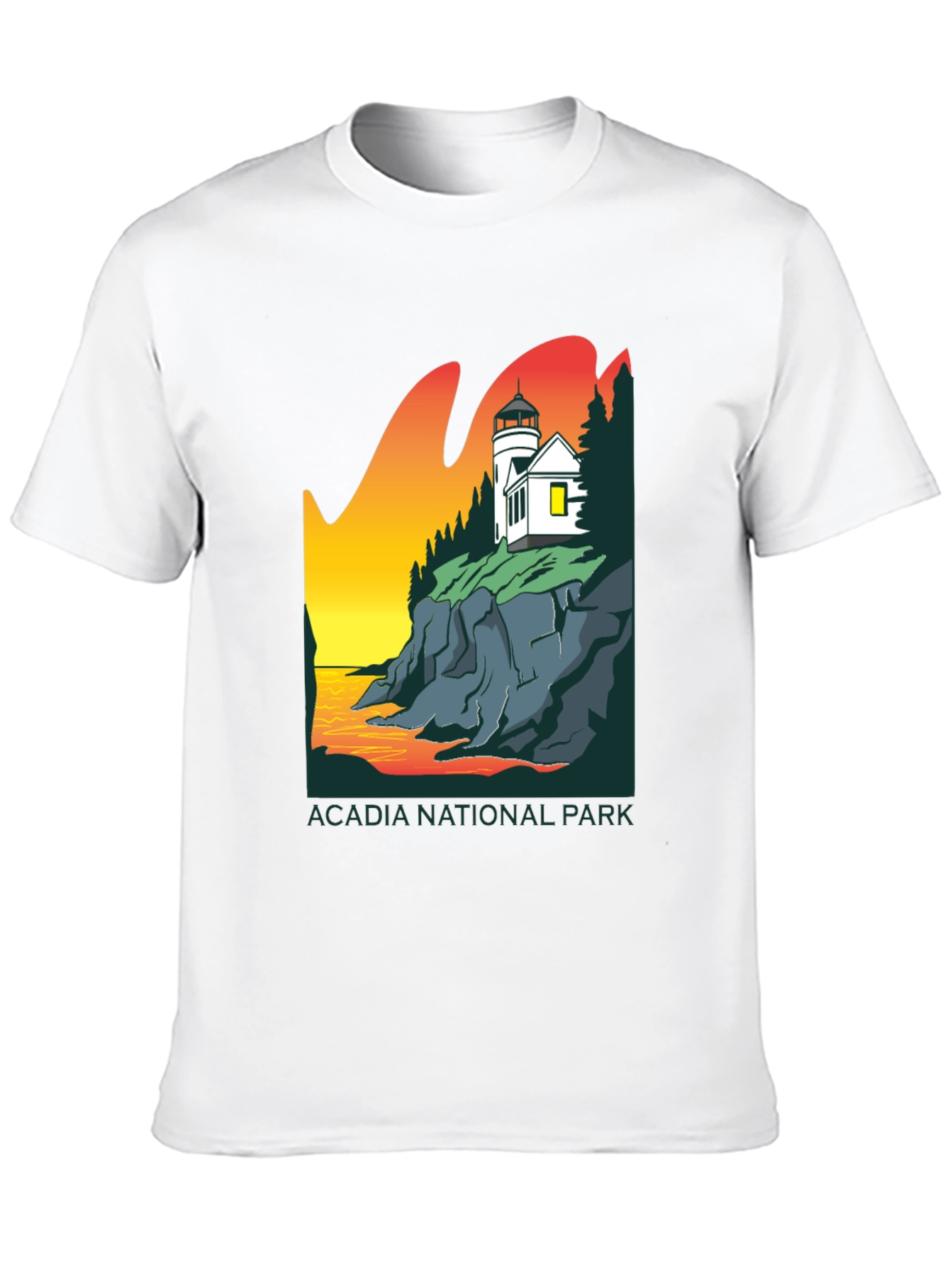 Acadia National Park T-Shirt - Lighthouse Design
