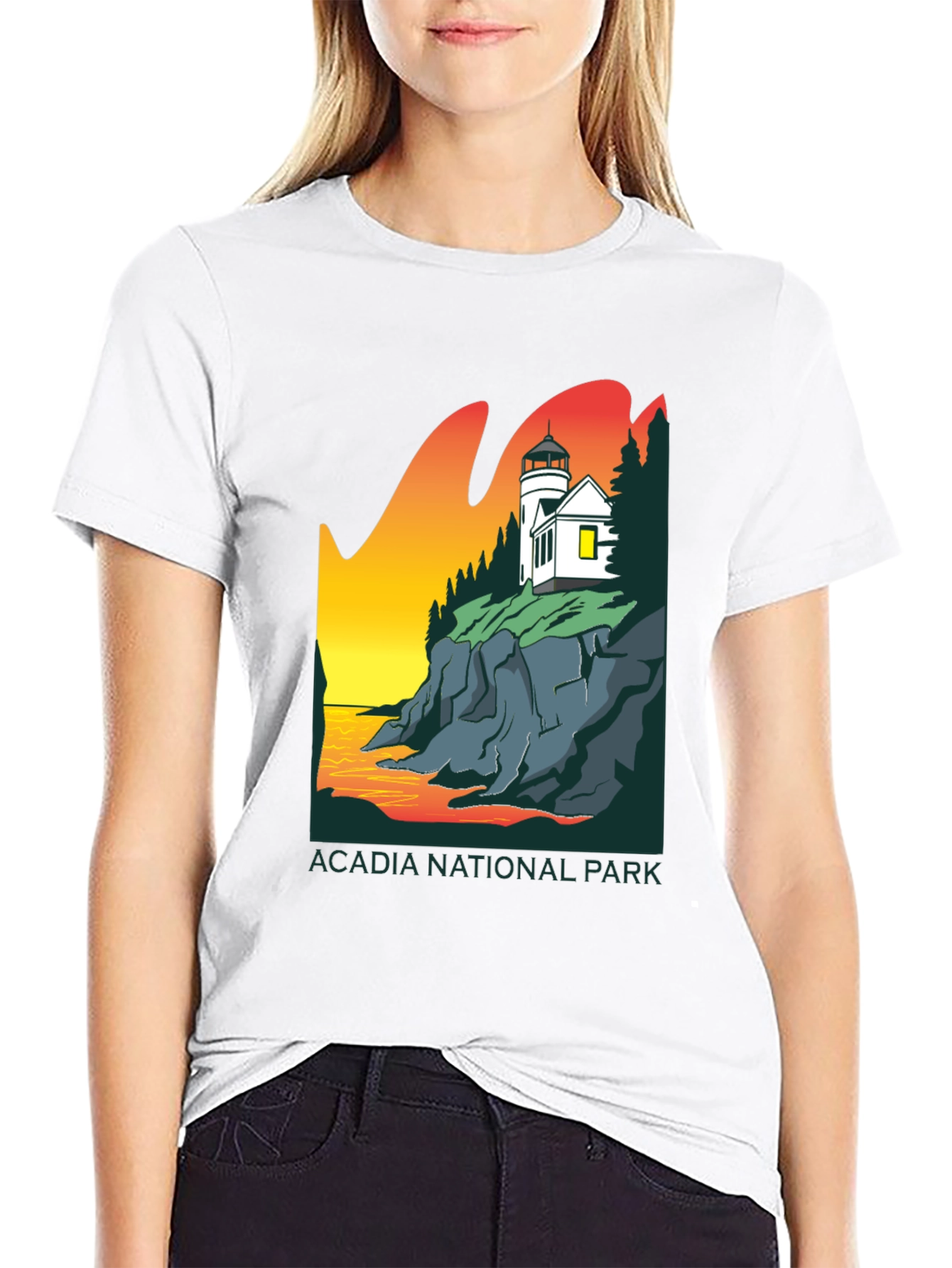 Acadia National Park T-Shirt - Lighthouse Design