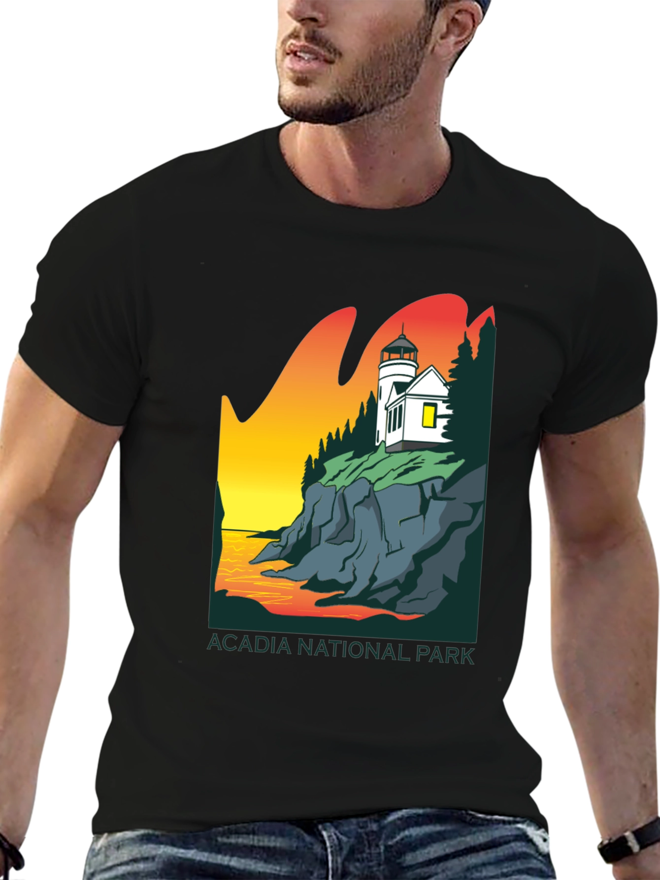 Acadia National Park T-Shirt - Lighthouse Design