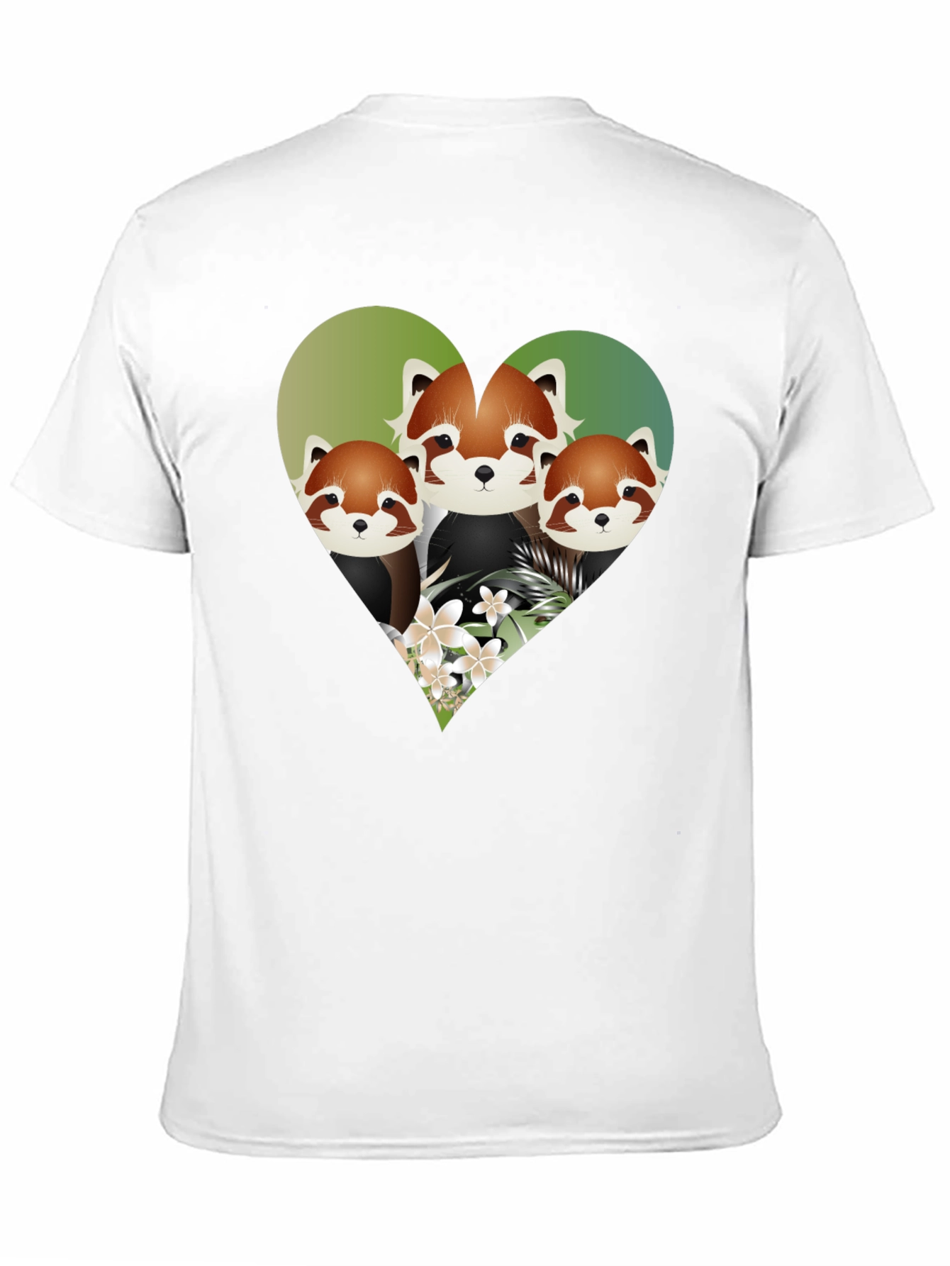 Cute Red Panda Heart Graphic Tee