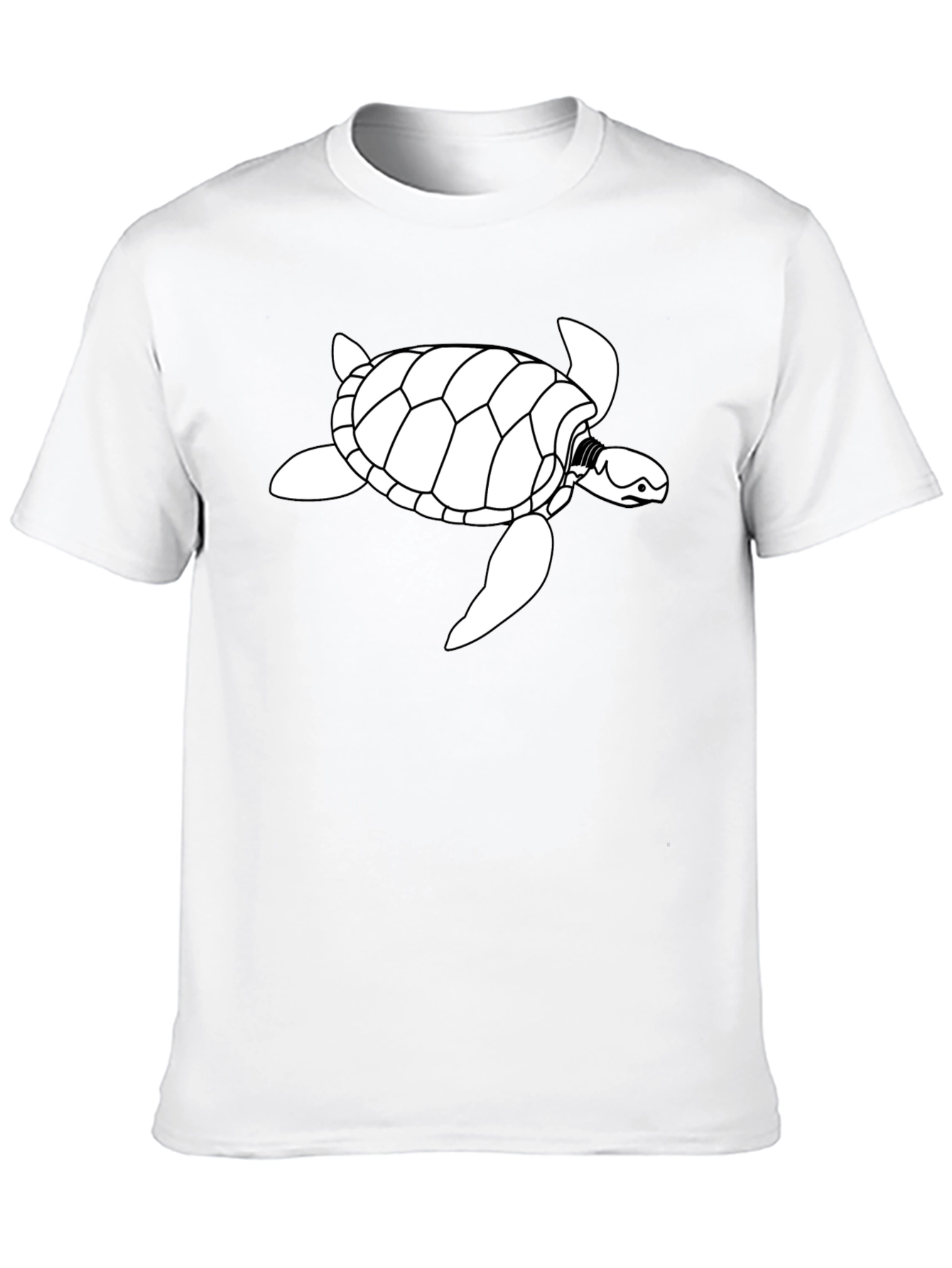 Black Turtle Graphic Tee -  Relaxed Fit Casual Shirt
