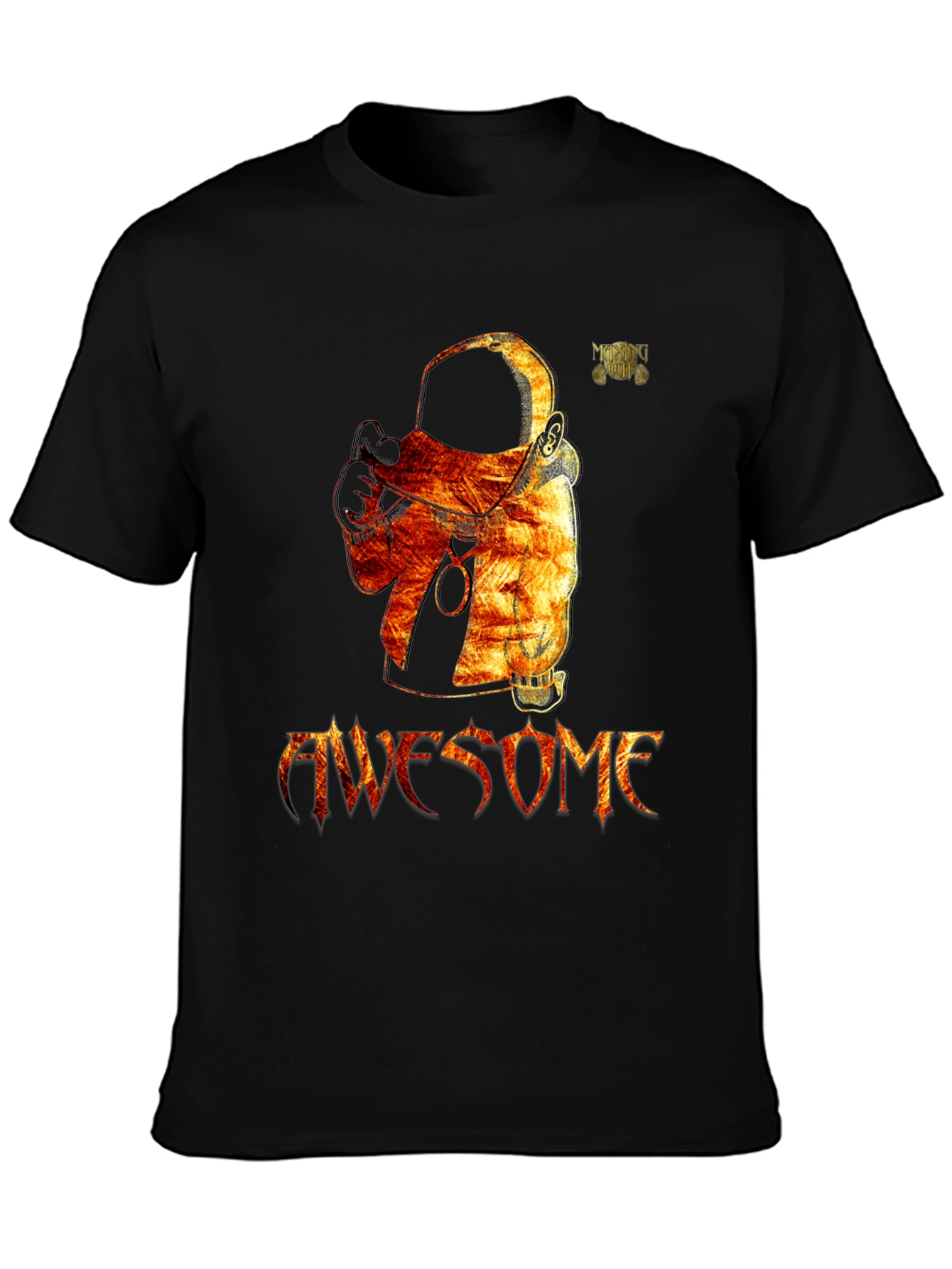 Awesome Astronaut Graphic Black T-Shirt