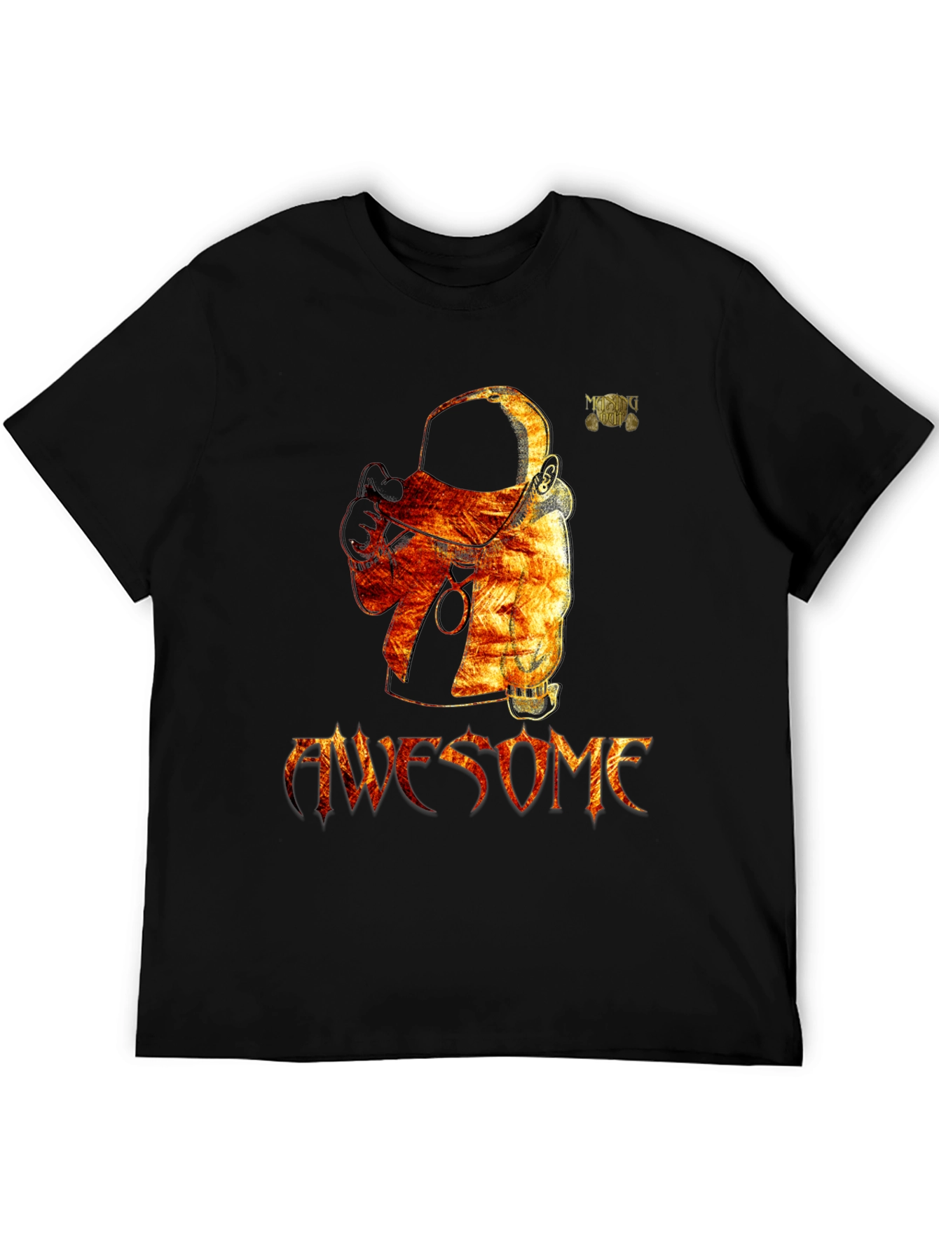 Awesome Astronaut Graphic Black T-Shirt