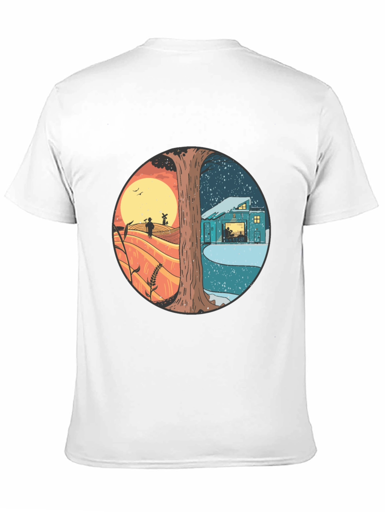 Day & Night T-Shirt - Unique Graphic Tee
